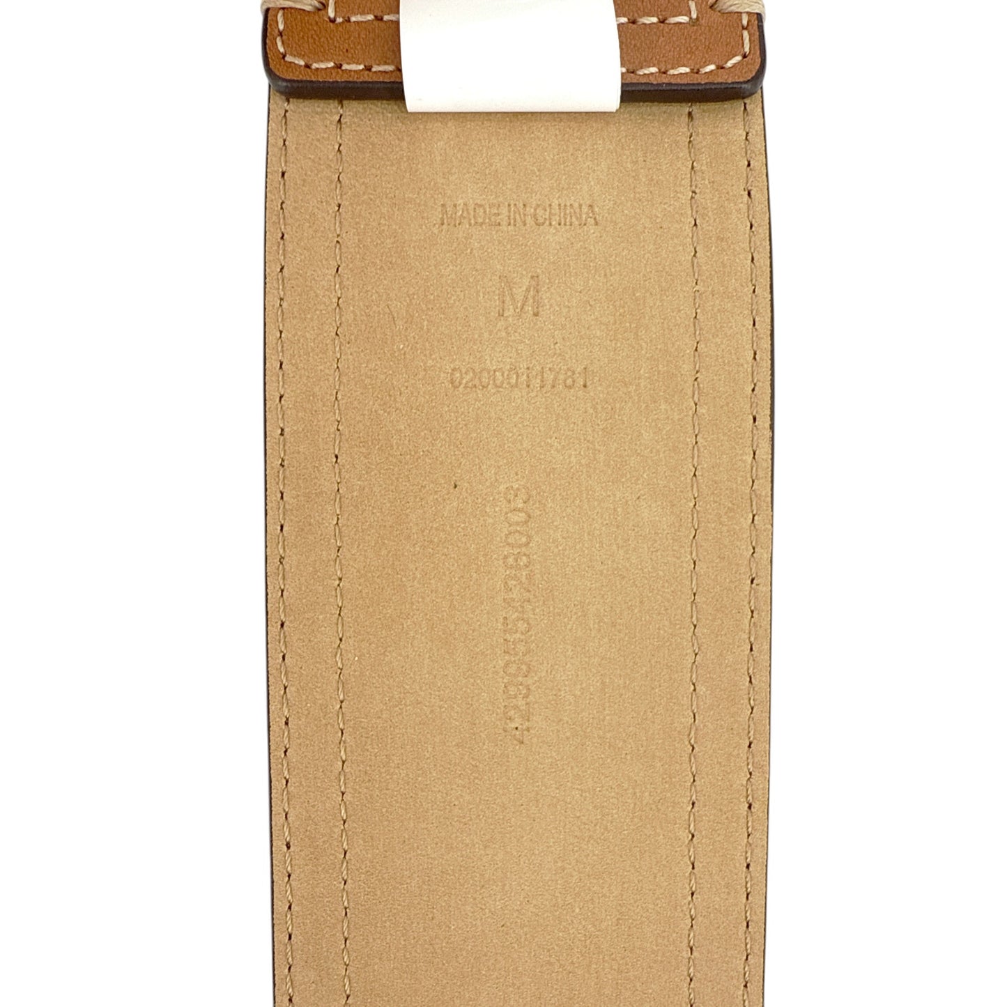 POLO RALPH LAUREN Elongated-Buckle Leather Belt in Cuoio & Silver M