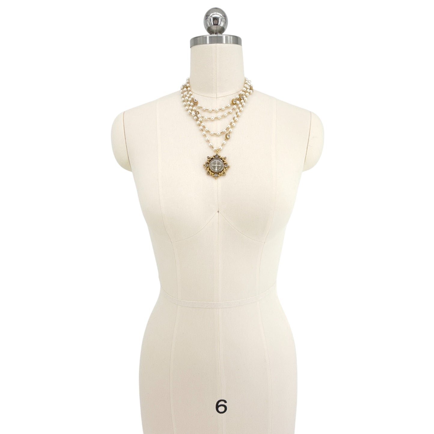 VIRGINS SAINTS & ANGELS VSA Magdalena Pearl Cream Cloister San Benito Medallion