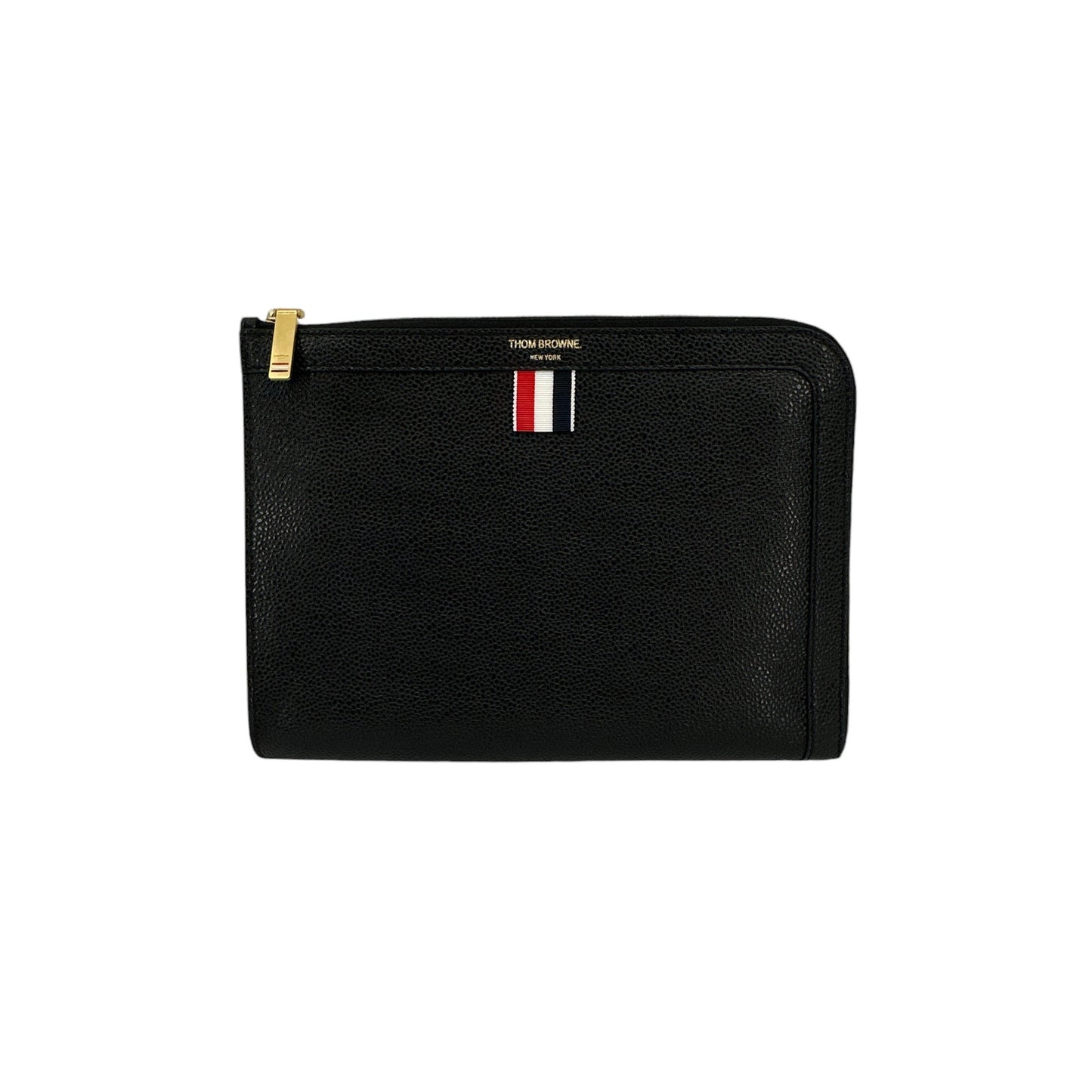 THOM BROWNE Mini Pebble Grain Gusset Folio