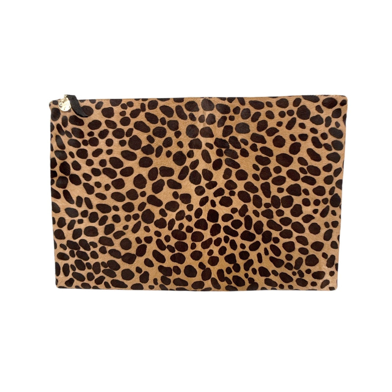 CLARE V. Oversized Laptop Clutch in Leopard