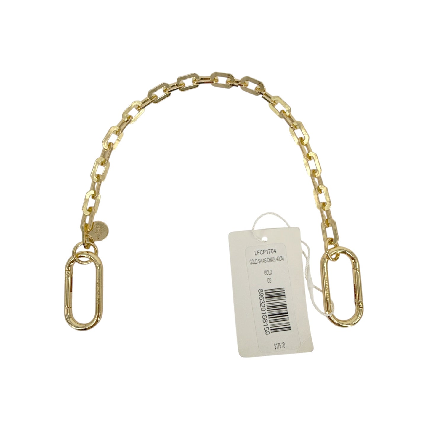 VERONICA BEARD Swag Edge Chain Bag Charm in Gold