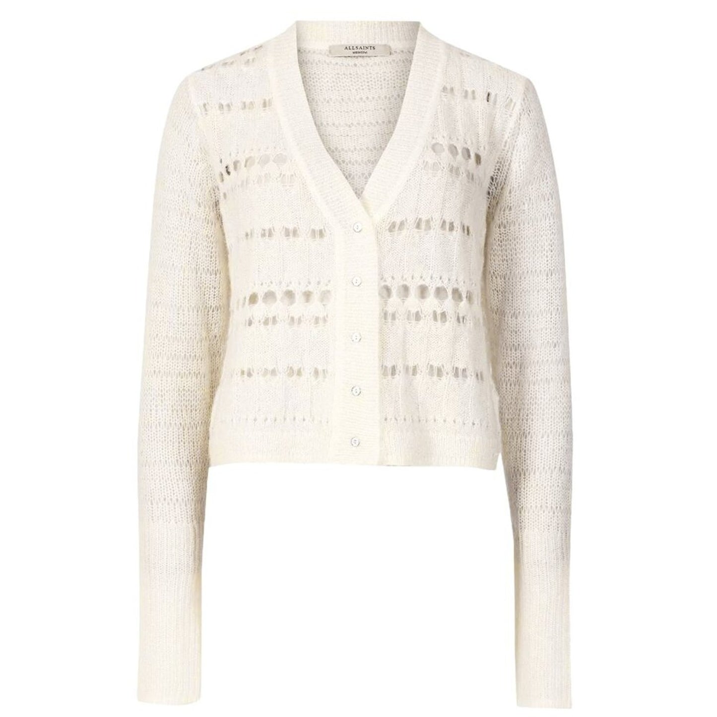 ALLSAINTS Cole Open Knit Cropped Cardigan L