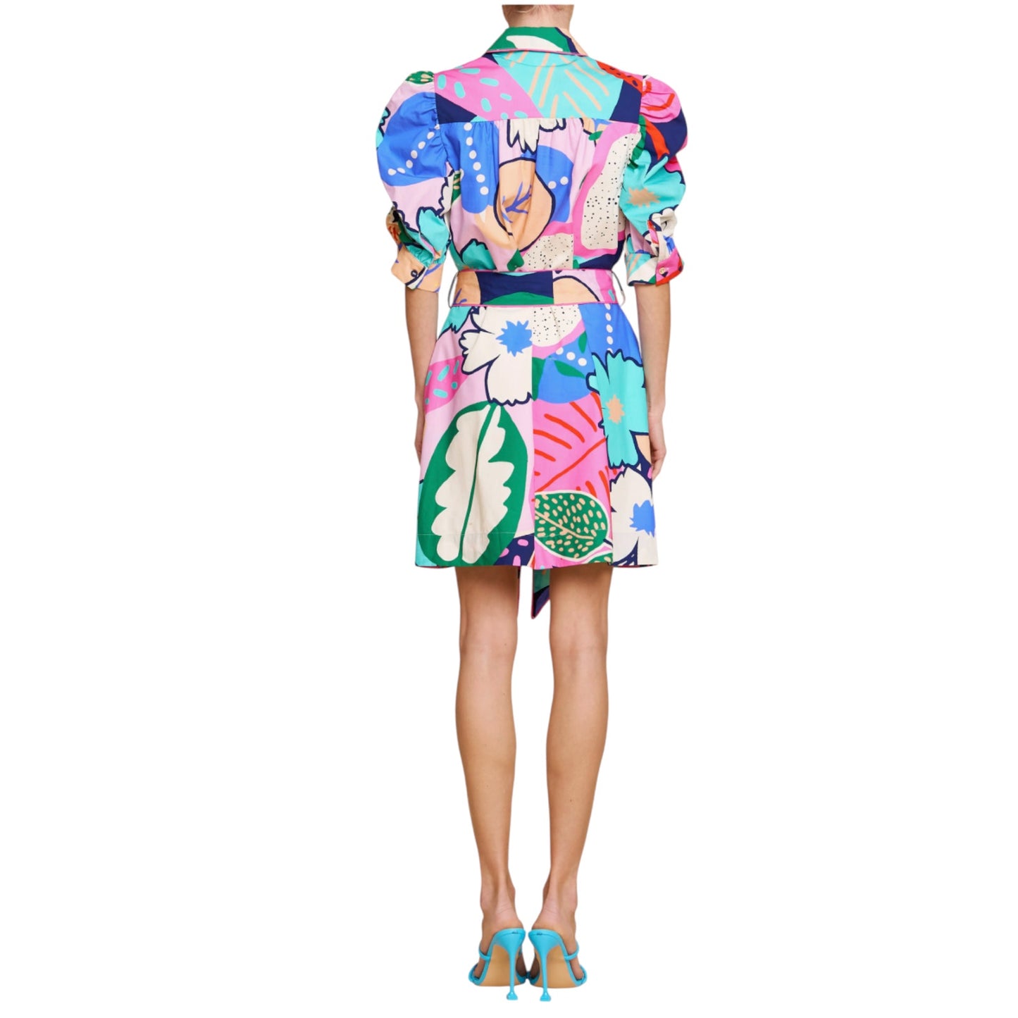 CIEBON Scarlette Mini Dress in Pink Multi S