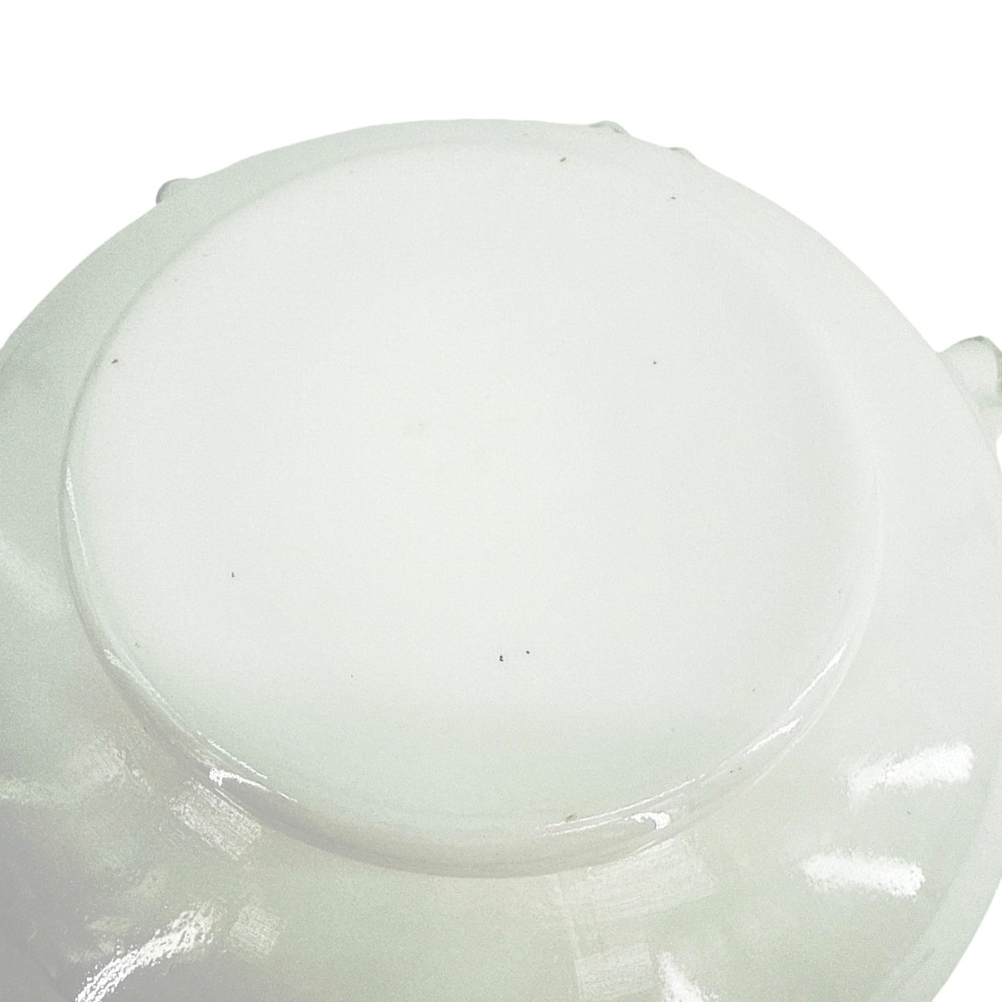 FENTON ART GLASS Vintage Silver Crest Bowl with Ruffle Top