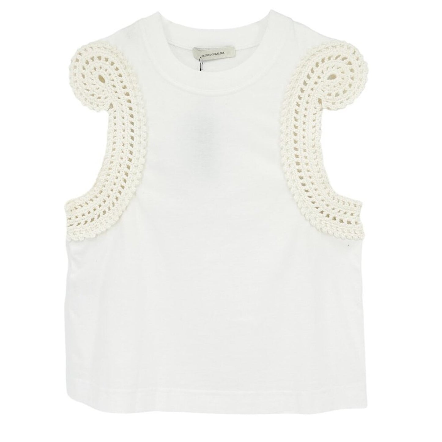 CÉDRIC CHARLIER Knitted Trim Vest Top S