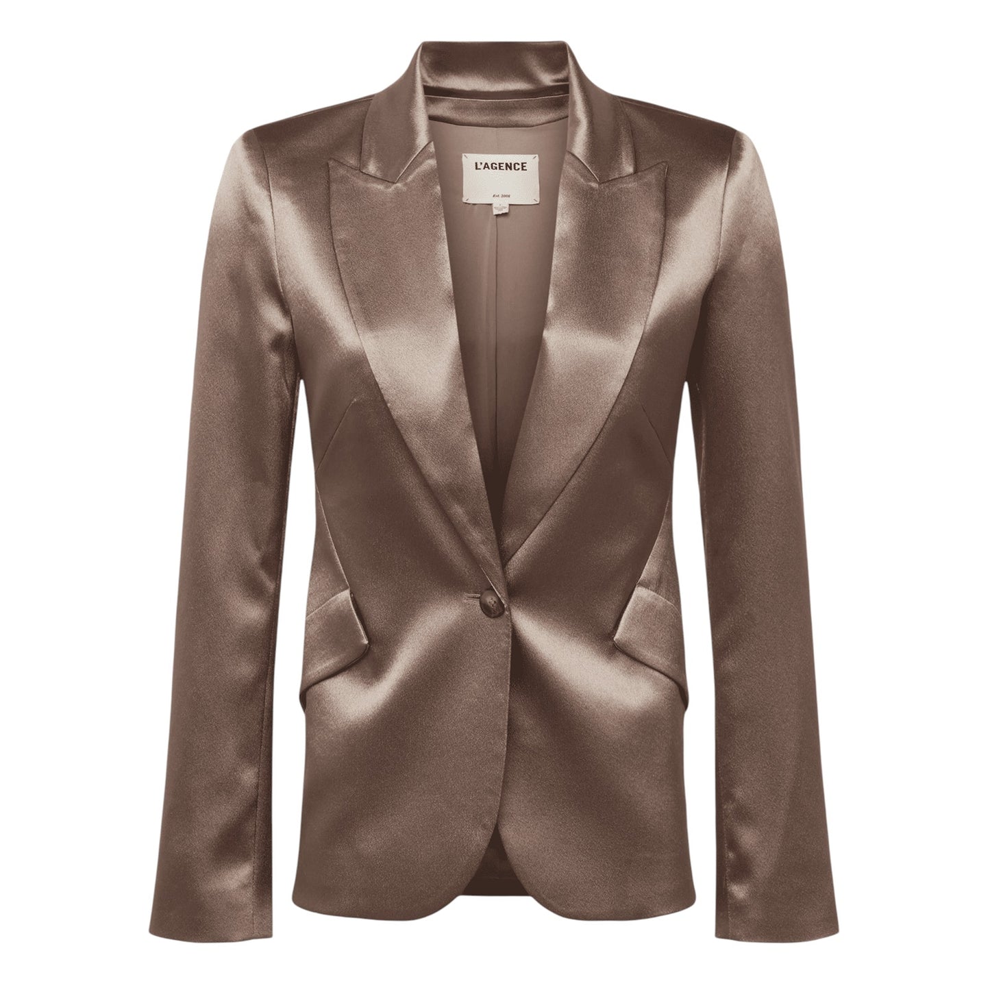 L'AGENCE Chamberlain Metallic Blazer in Sparrow 8|M