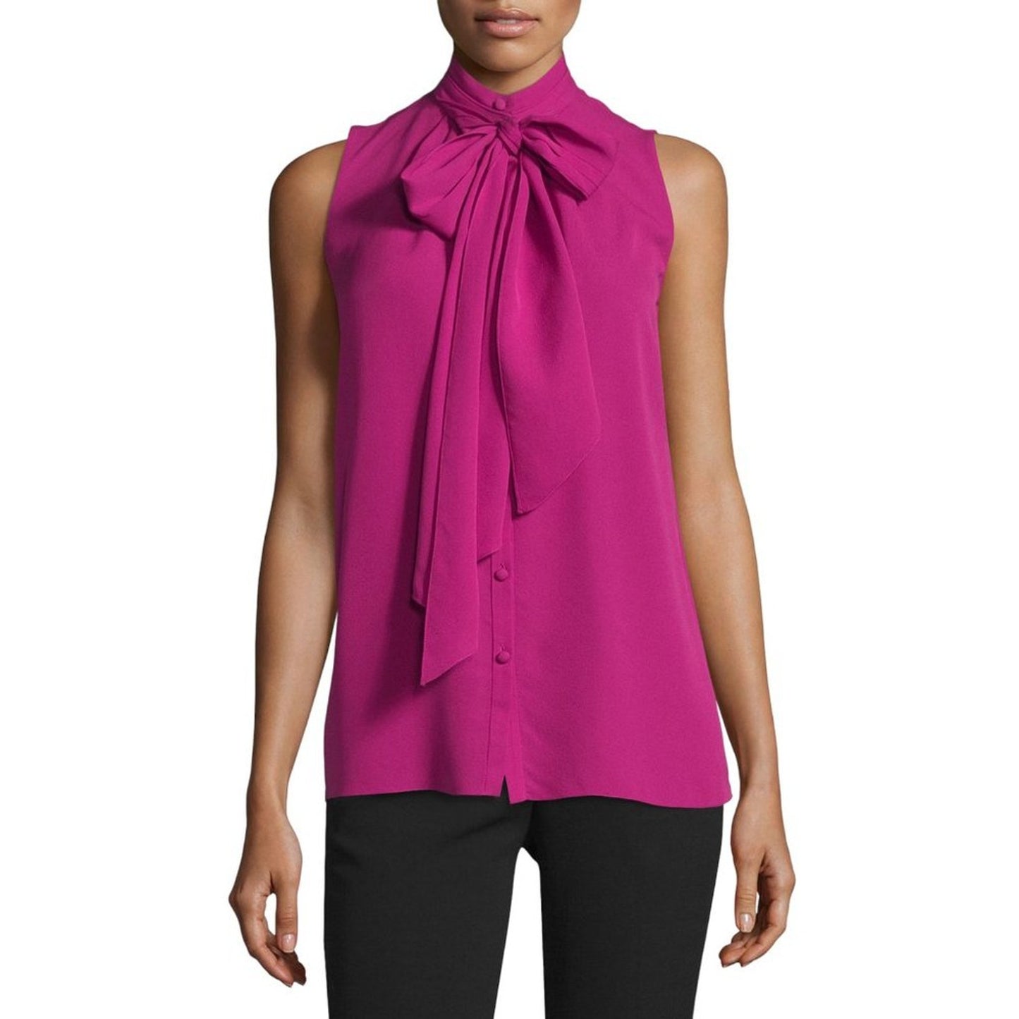 DEREK LAM Sleeveless Tie-Neck Blouse IT36