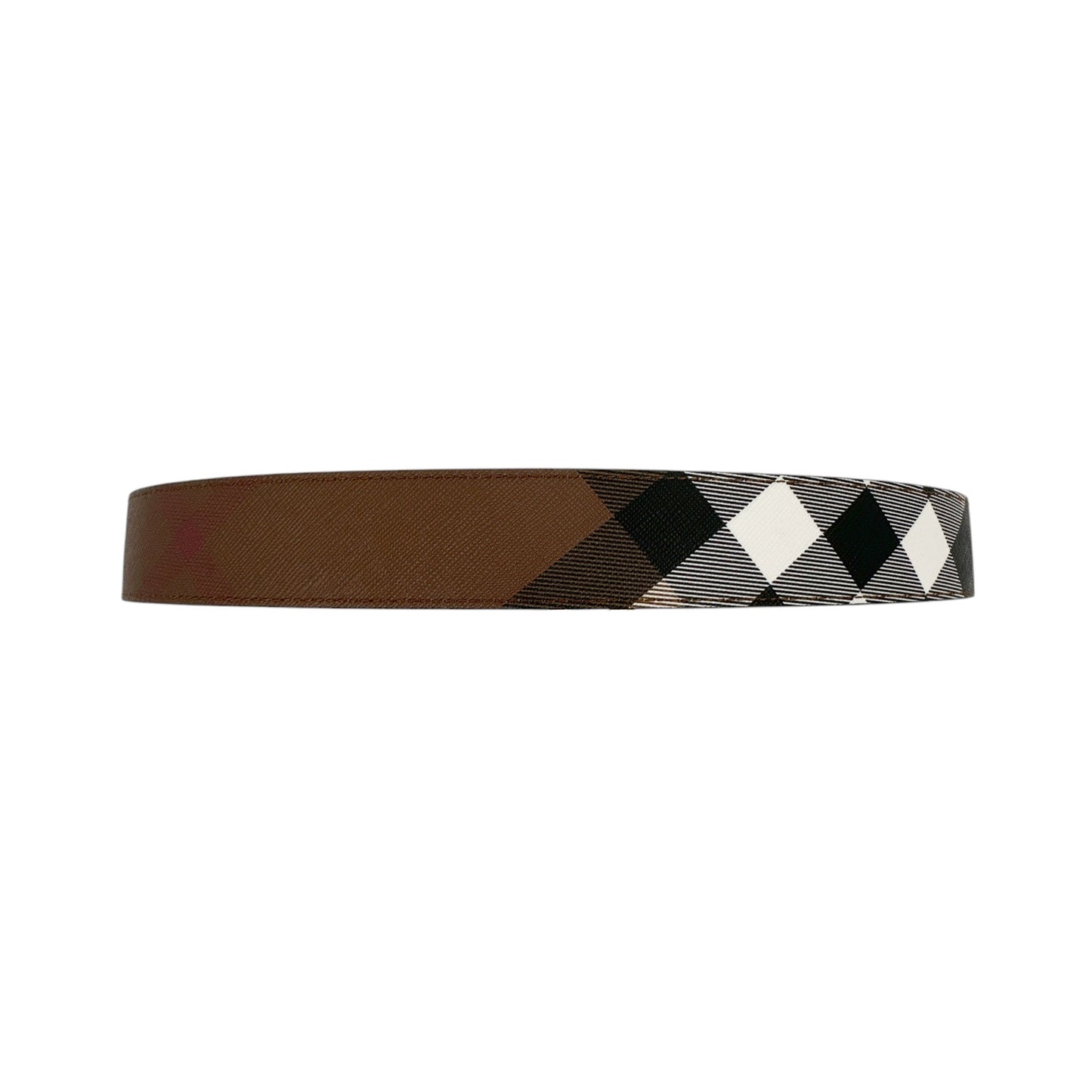 BURBERRY Louis 35mm Reversible Buckle Giant Check E-Canvas Belt 80|32
