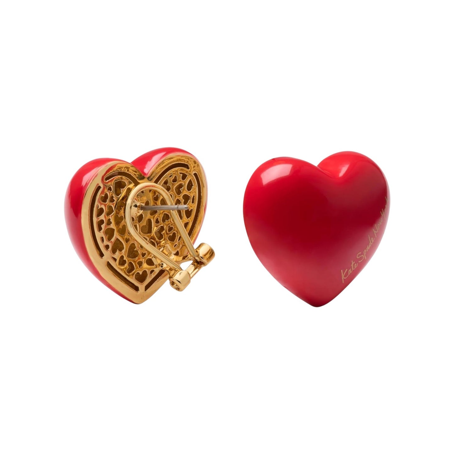 KATE SPADE New York Heart You Statement Studs in Red