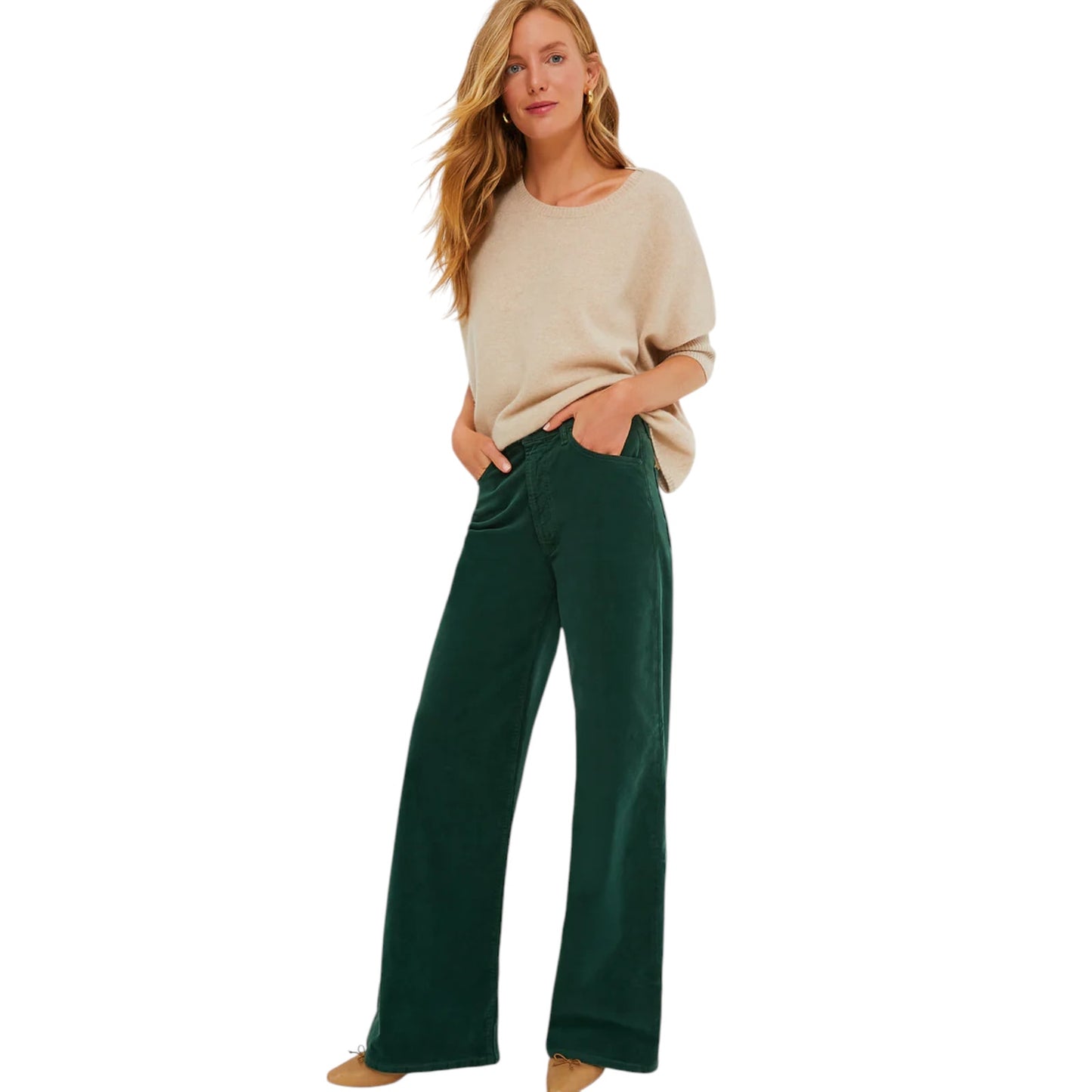 MOTHER The Ditcher Roller Zip Sneak Cord in Dark Green 24