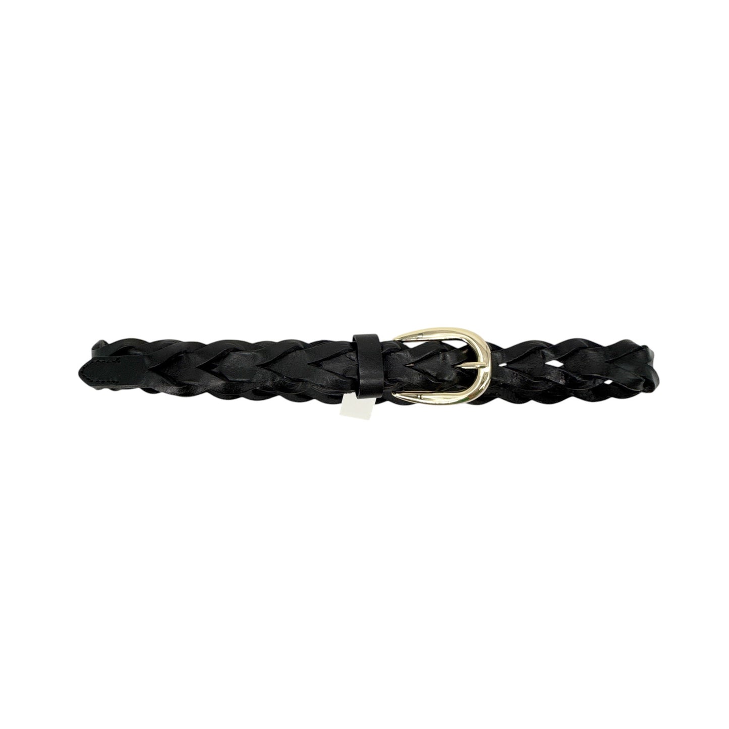MADEWELL Braided Belt in True Black M-L