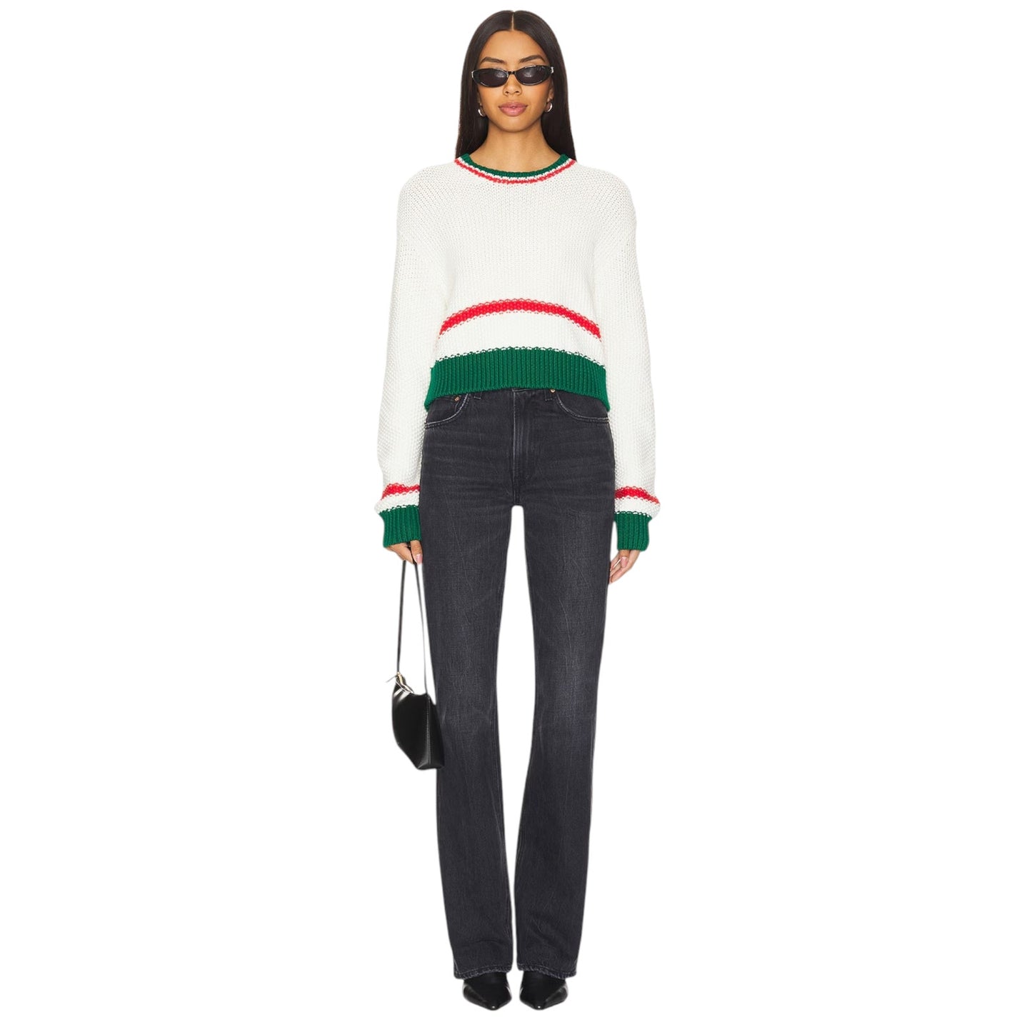 SHOW ME YOUR MUMU Only One Sweater in Festive Stripe XS
