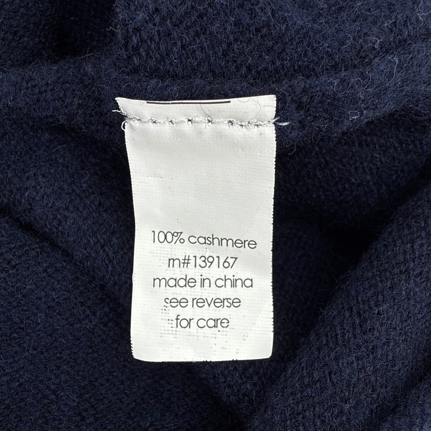 27 MILES Cashmere V-Neck Sweater Navy XS