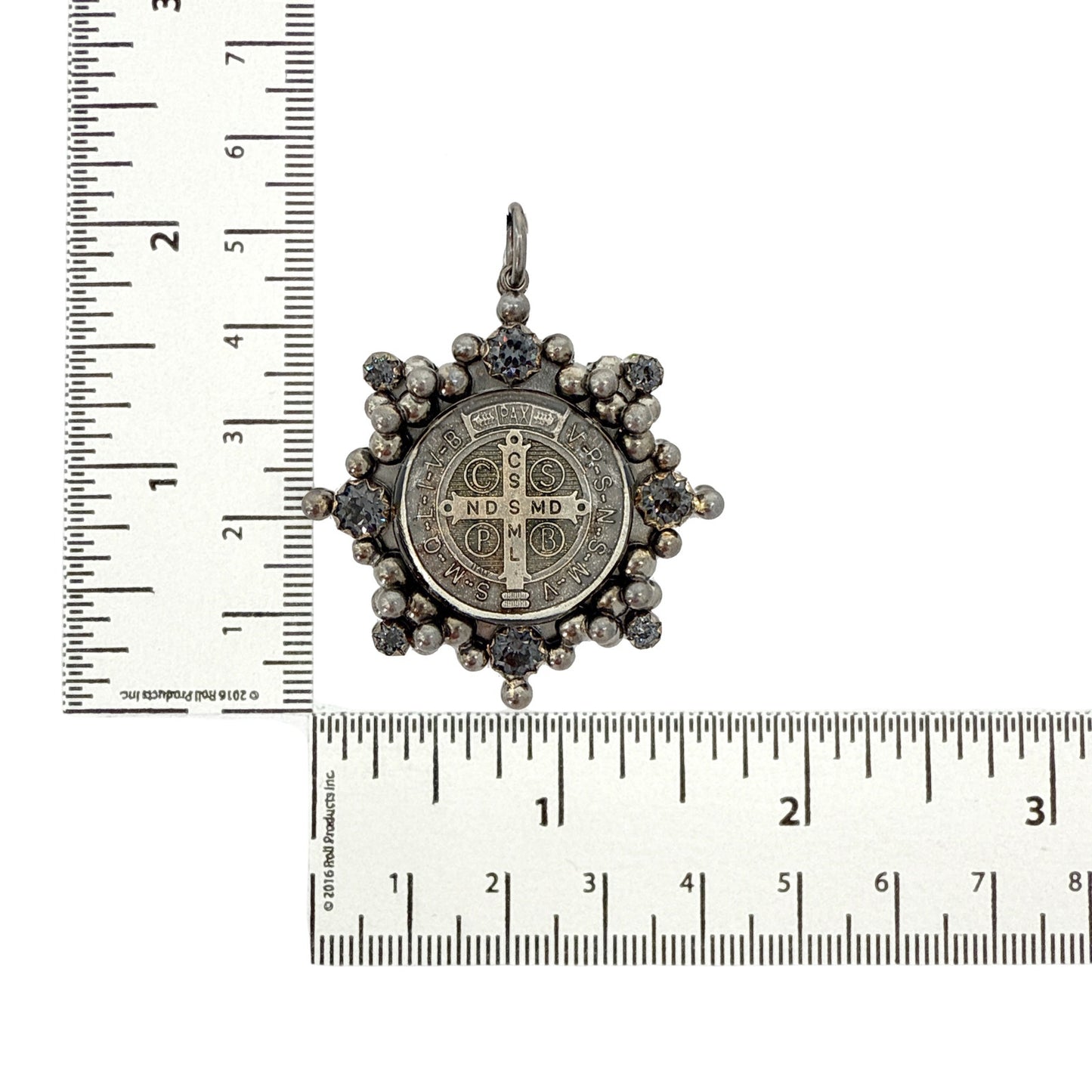 VIRGINS SAINTS & ANGELS VSA Cloister San Benito Charm Necklace in Gunmetal
