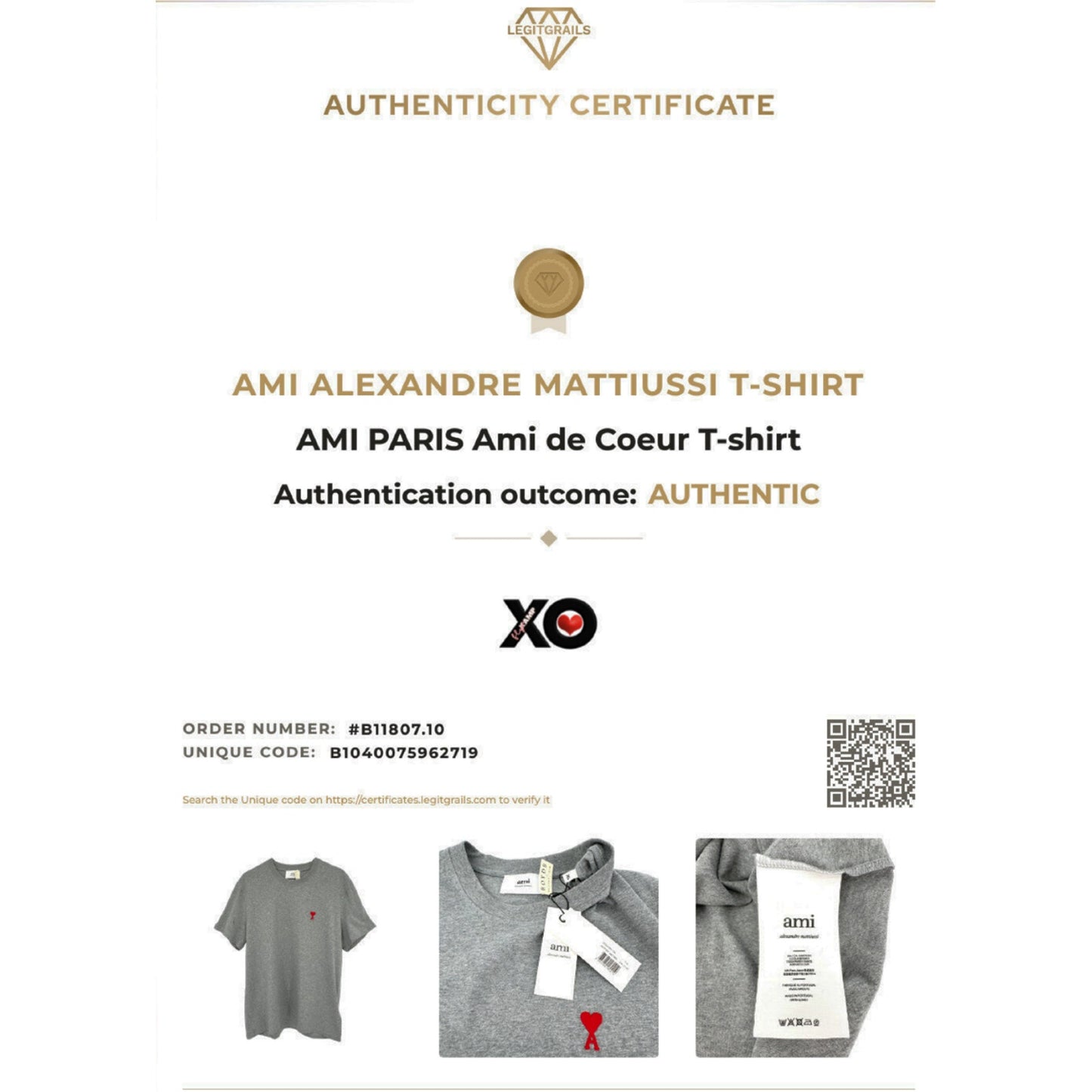 AMI PARIS Ami de Coeur T-shirt XL