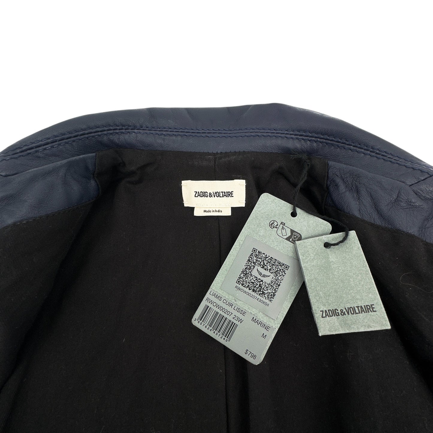 ZADIG & VOLTAIRE Liams Leather Jacket M