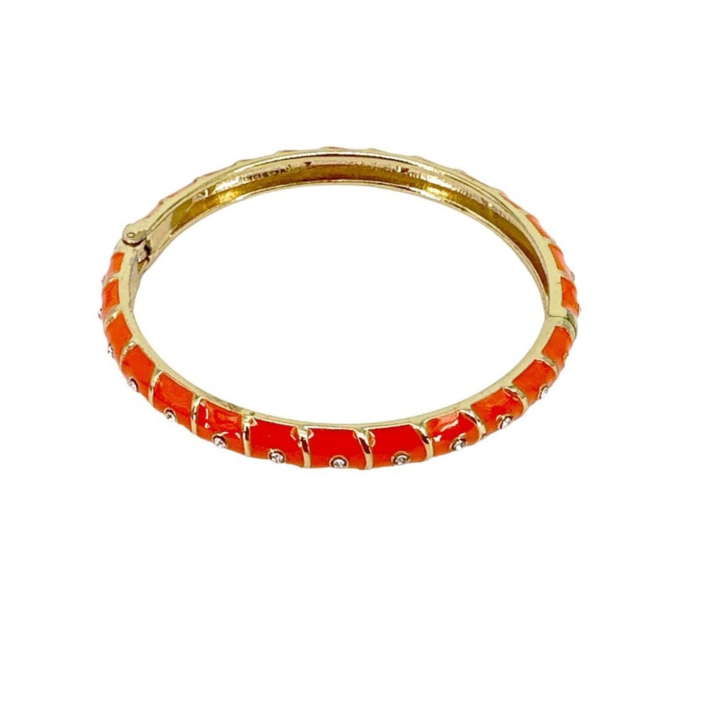 SEQUIN by NORDSTROM Enamel & Crystal Hinged Bangle Bracelet Set of 5