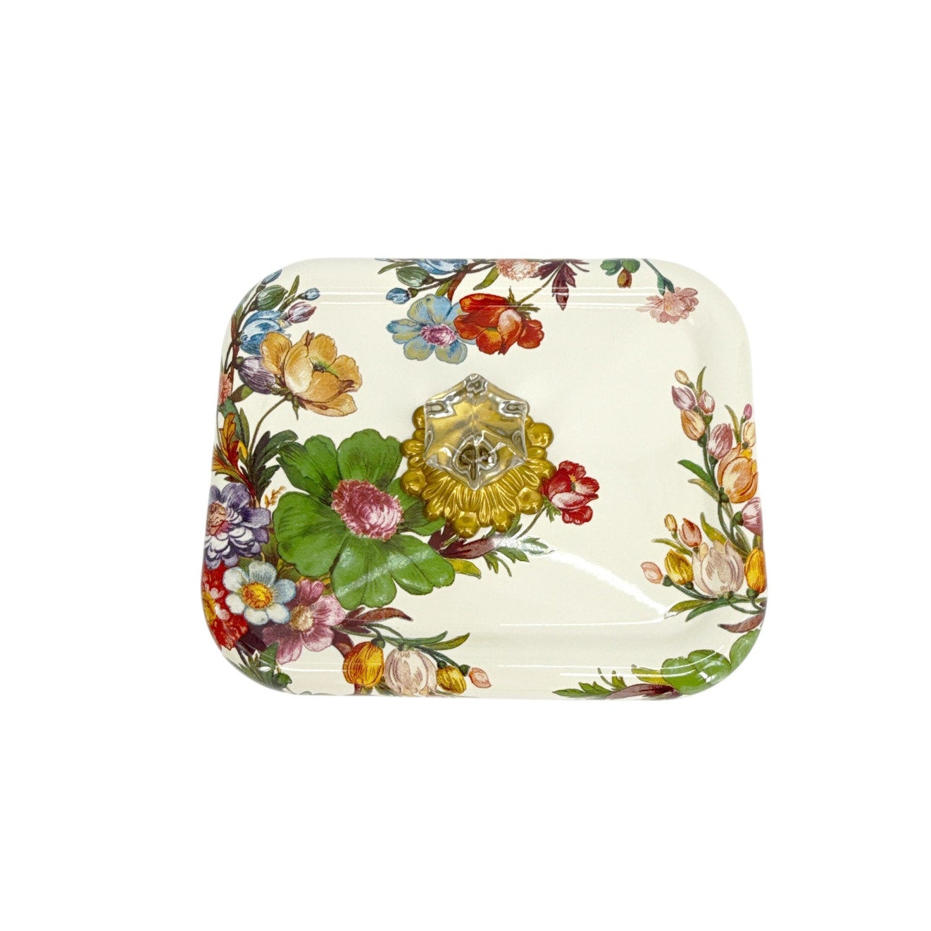MACKENZIE-CHILDS White Flower Market Recipe Box