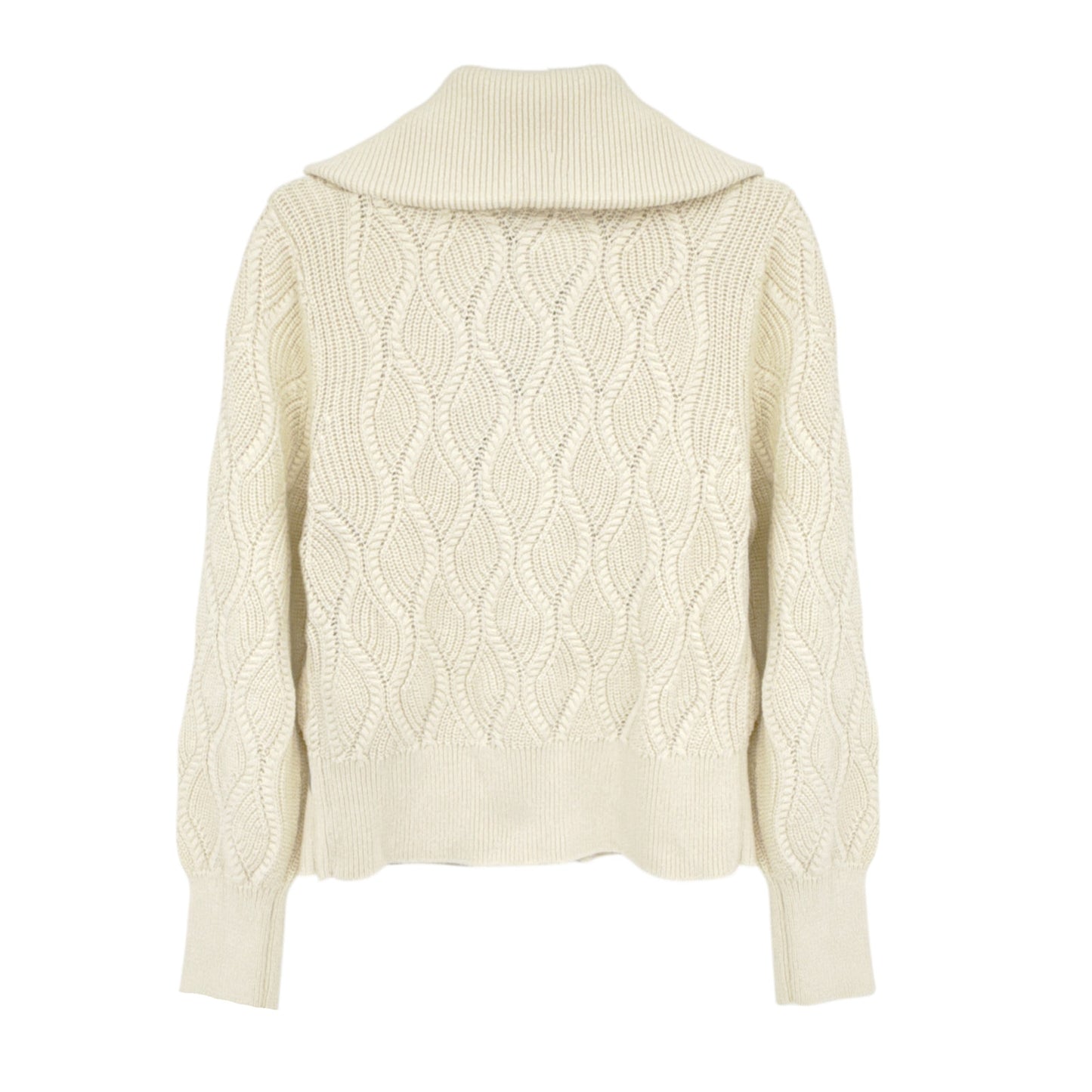 VARLEY Lando Full Zip Knit Sweater in Birch XS