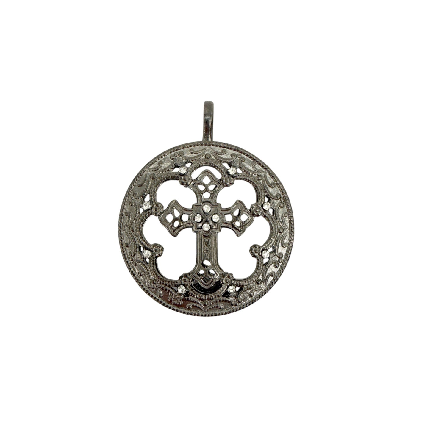 VIRGINS SAINTS & ANGELS VSA Basilica Hope Medallion in Gunmetal