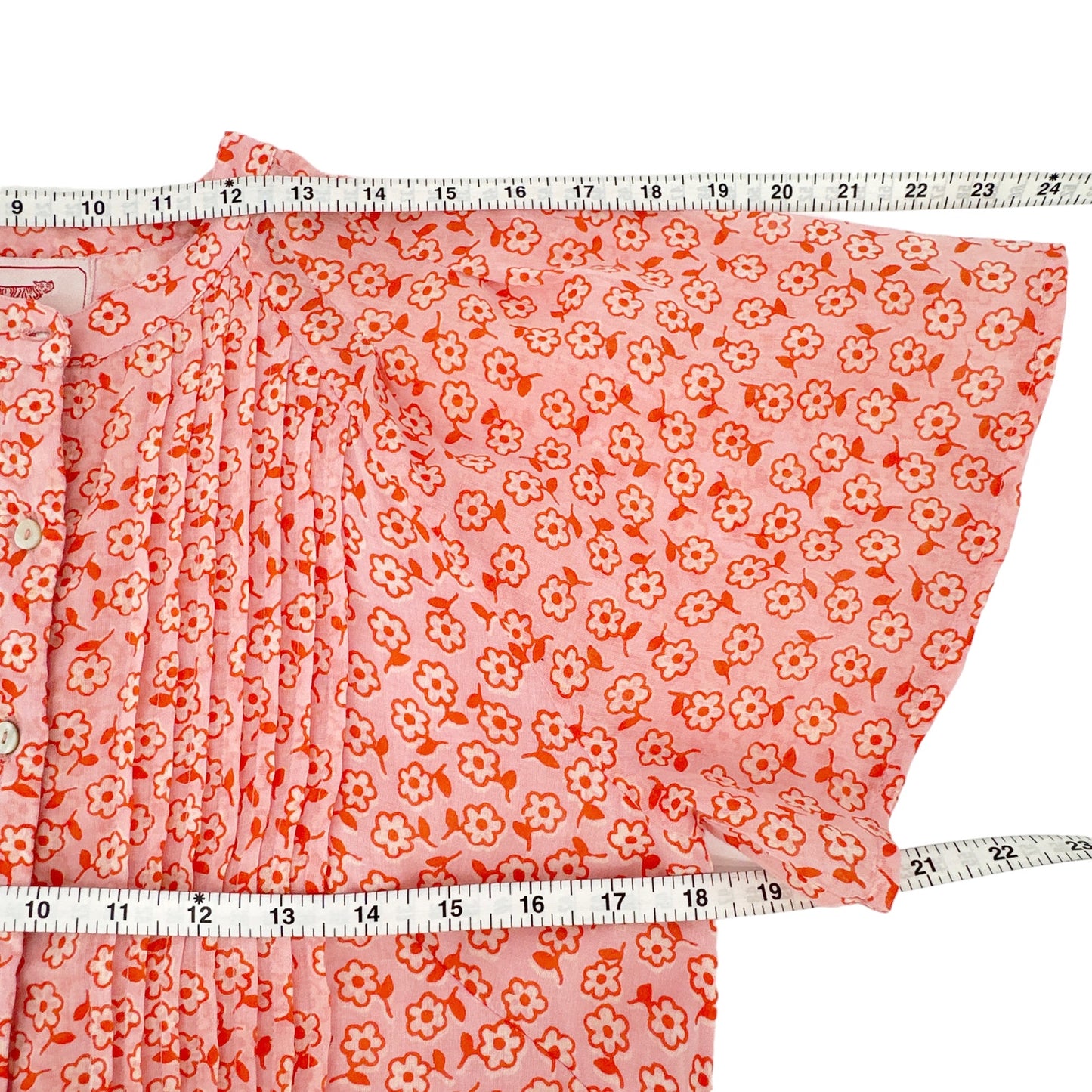 BANJANAN Rhonda Dress Scattered Daisy Orchid Pink S