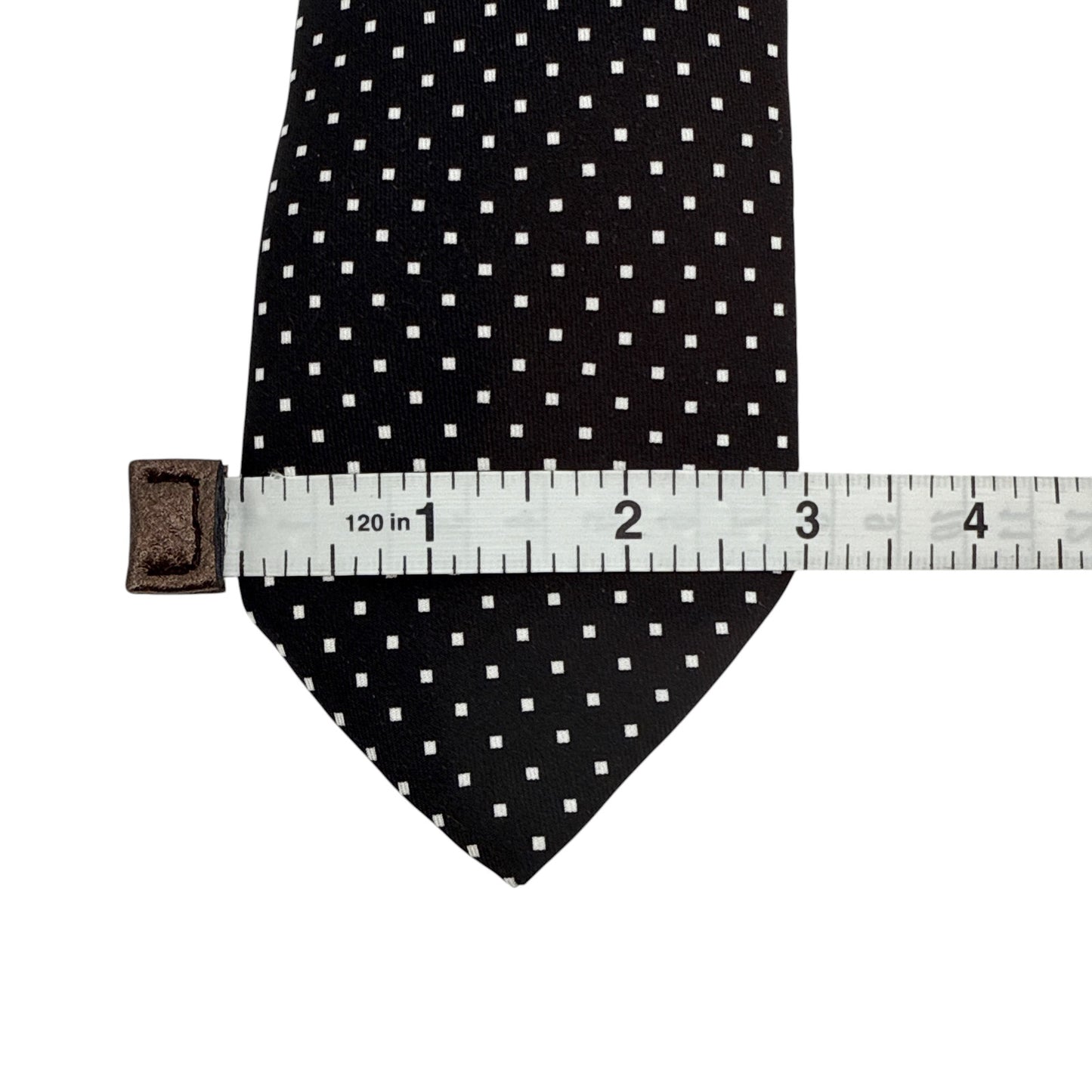 SAKS FIFTH AVENUE Silk Tie in Black & White