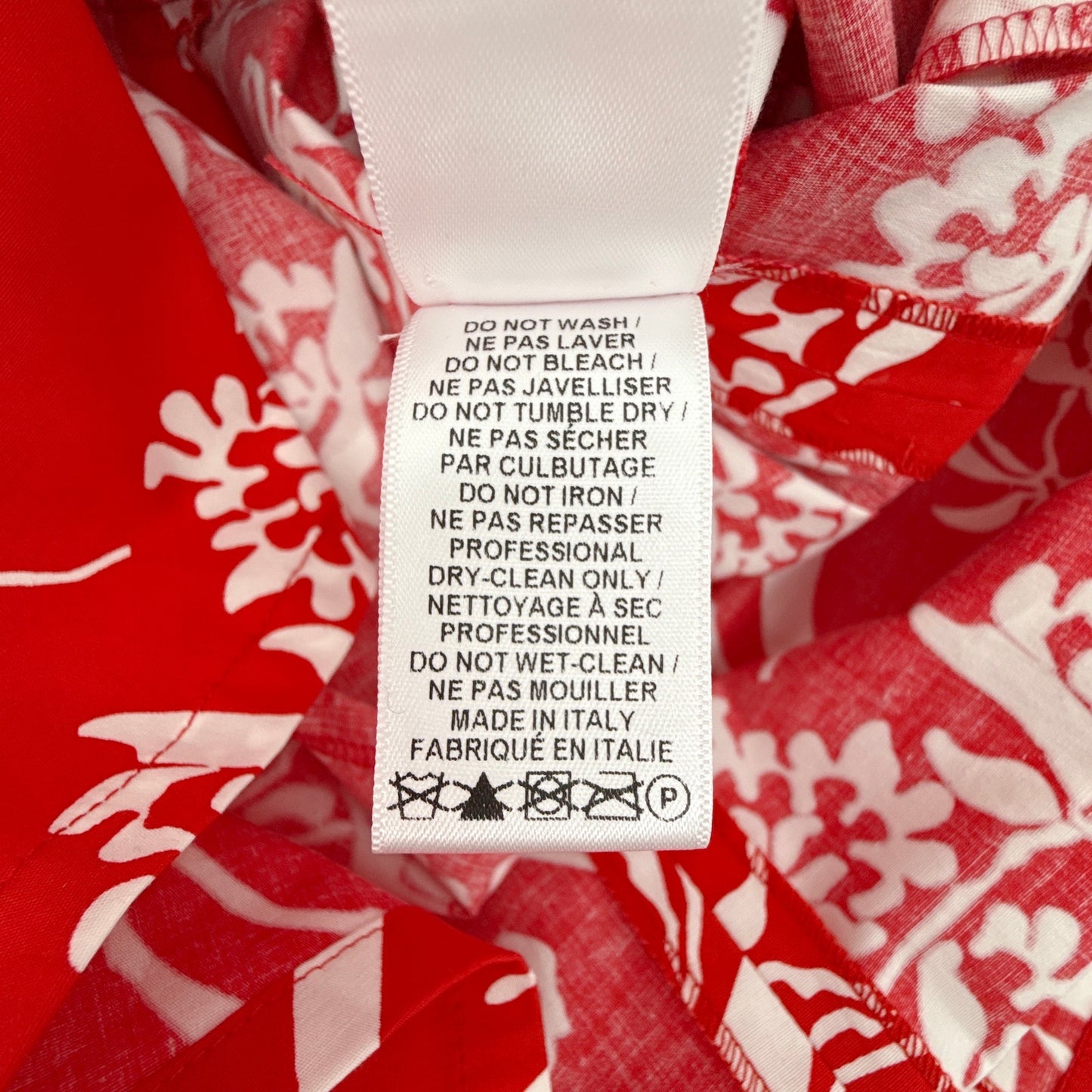CAROLINA HERRERA Red Printed Short Sleeve Shirtdress in Red 6|M