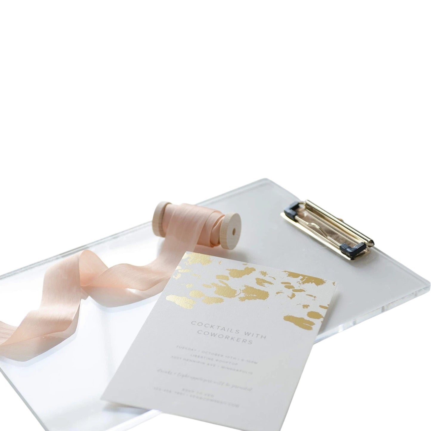 RUSSELL+HAZEL Acrylic + Gold Clear Clipboard