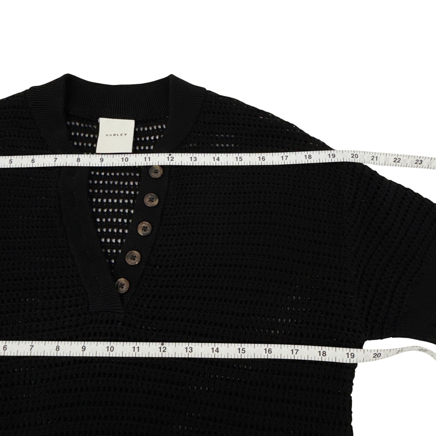 VARLEY Callie Knit Top in Black XS