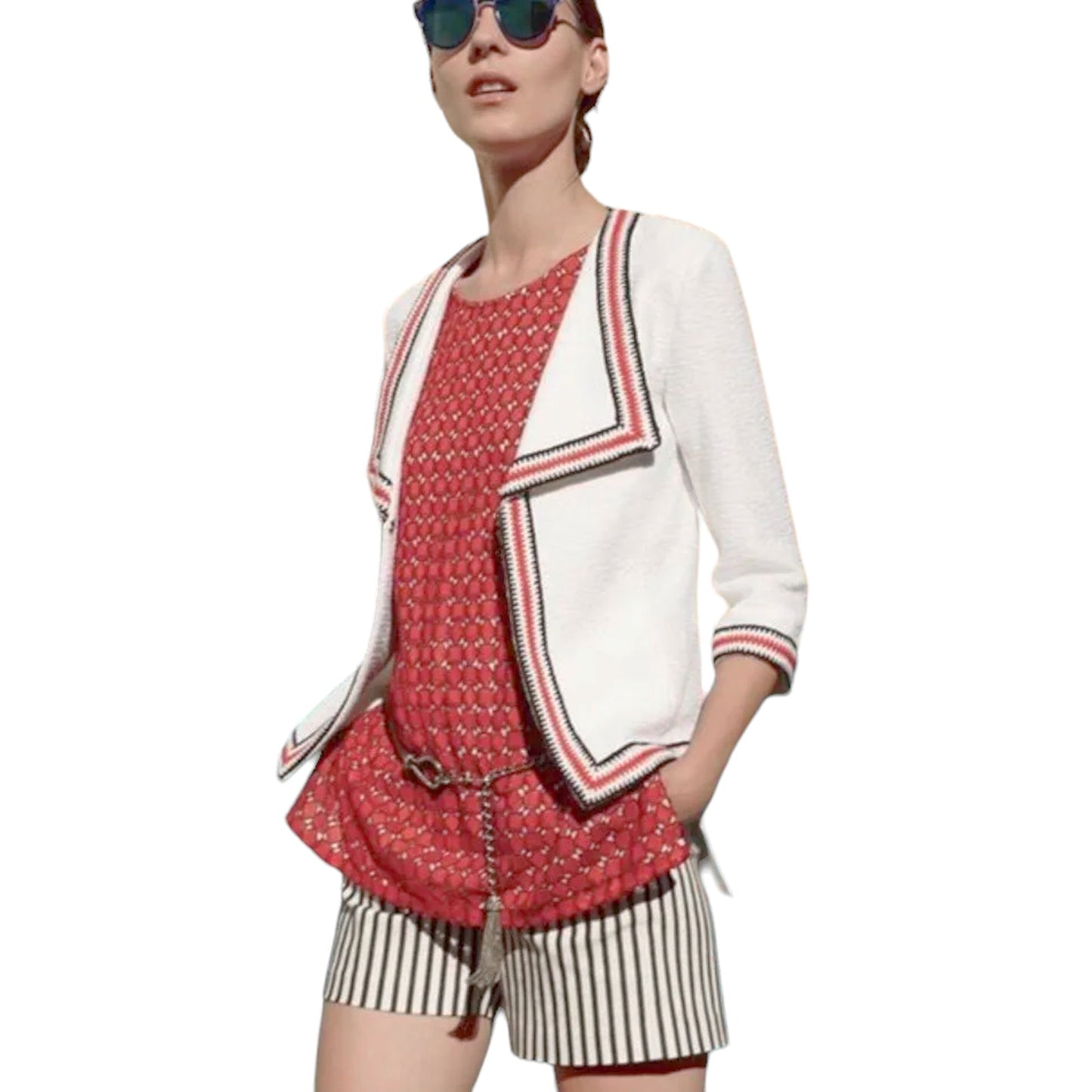 ST. JOHN Clair Striped Jacket 4|S