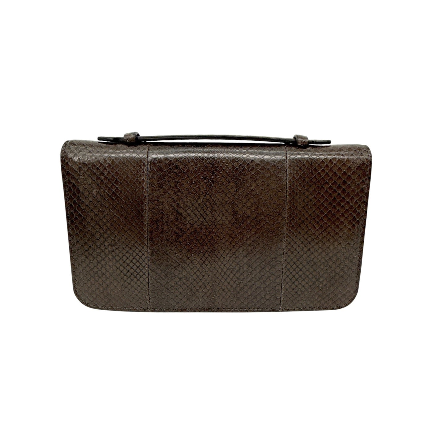 TOM FORD Jennifer Python Clutch Bag with Strap in Graphite
