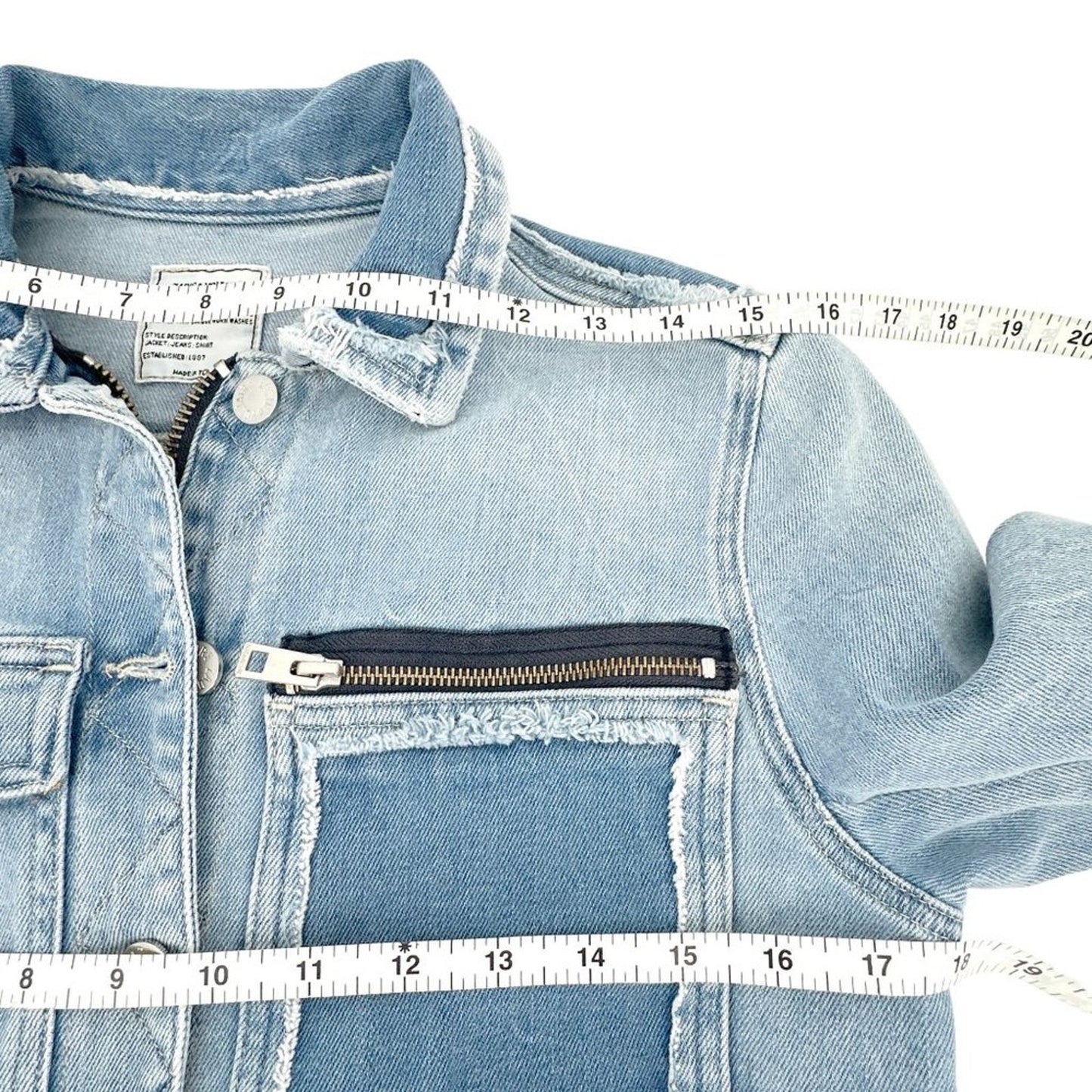 ZADIG & VOLTAIRE Kick Destroy Denim Jacket XS