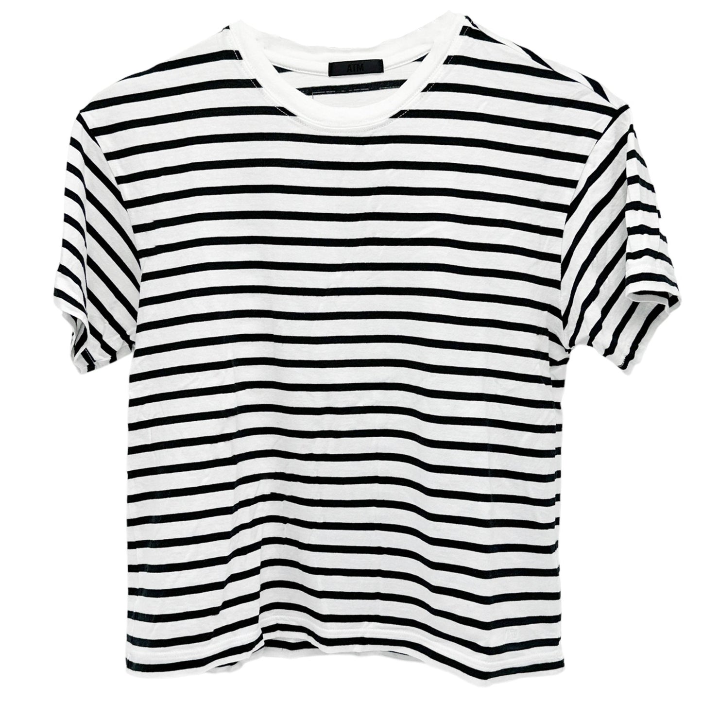 ATM Anthony Thomas Melillo Classic Jersey Striped Short Sleeve Boy Tee XS