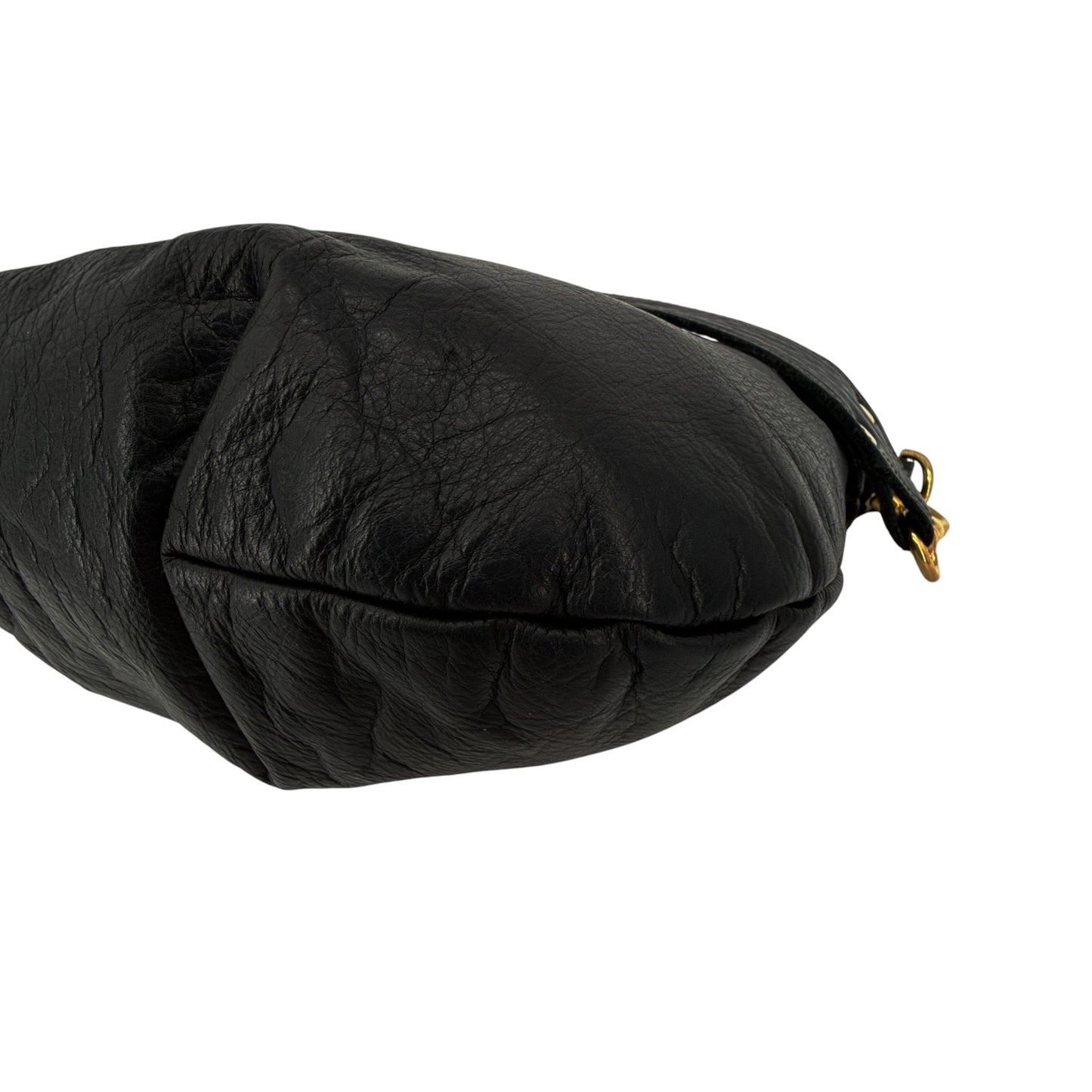 CLARE V. Moyen Messenger in Relaxed Black with Braided Crossbody Strap