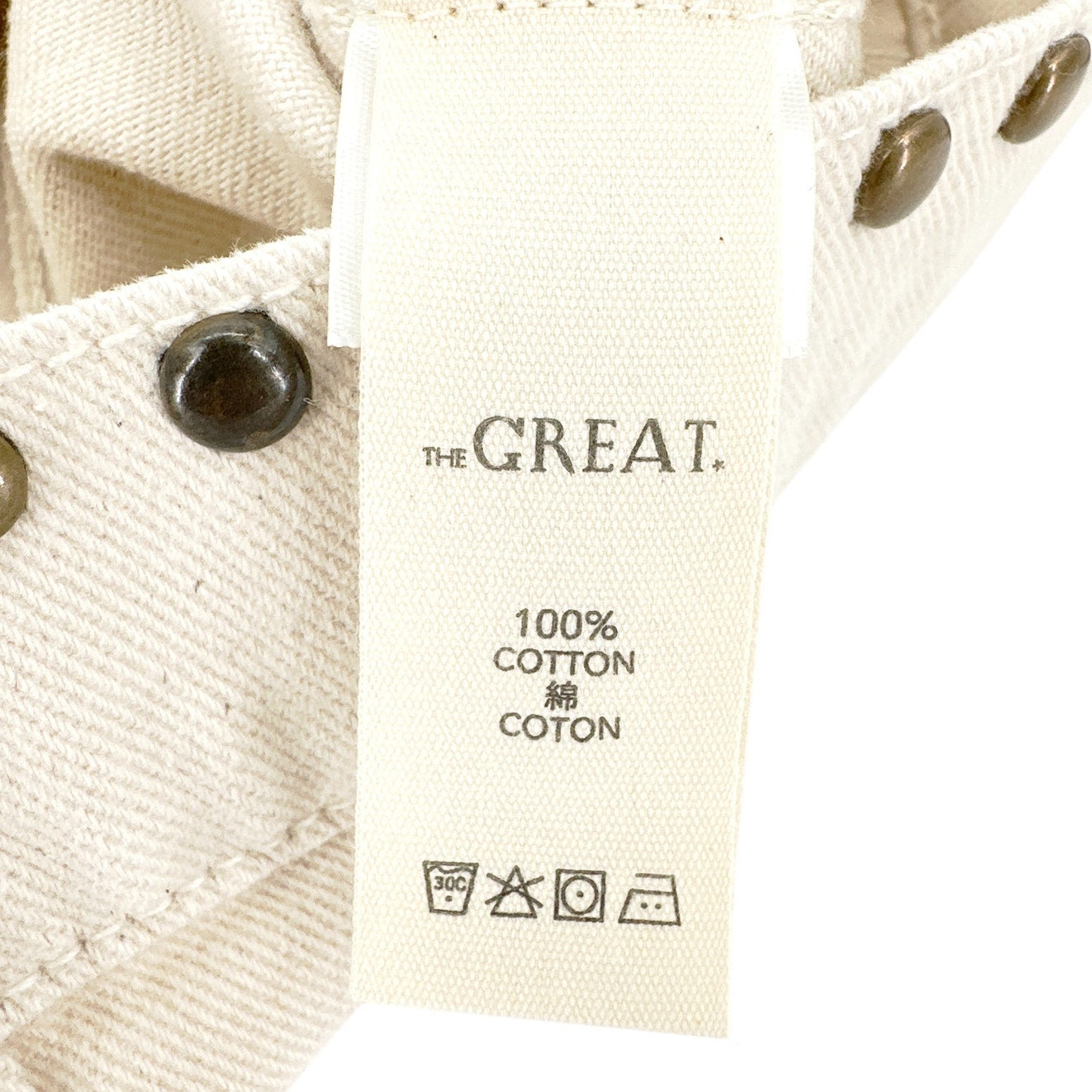 THE GREAT. The Studded Slouchy Jean Jacket.in Natural 1|S