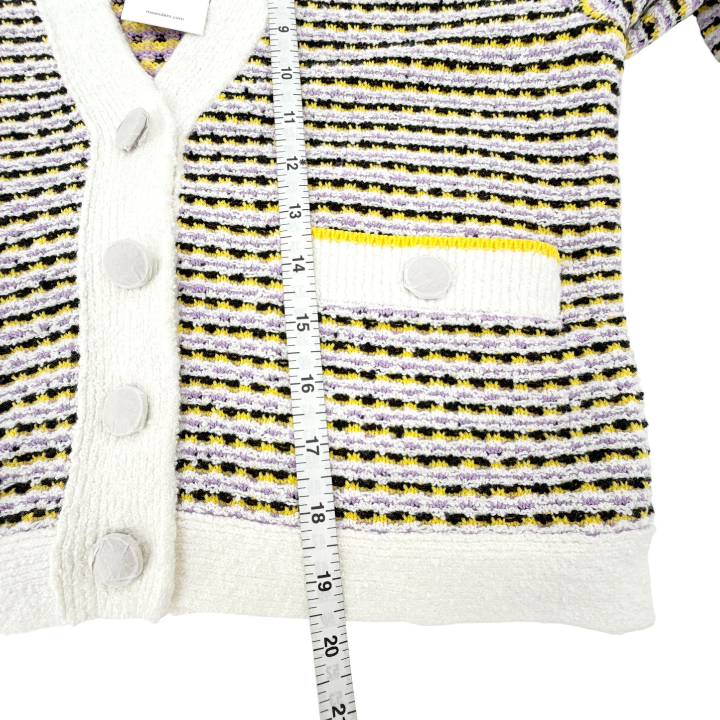 ME+EM Summer Jacquard 3/4 Sleeve Jacket in Cream Multi S