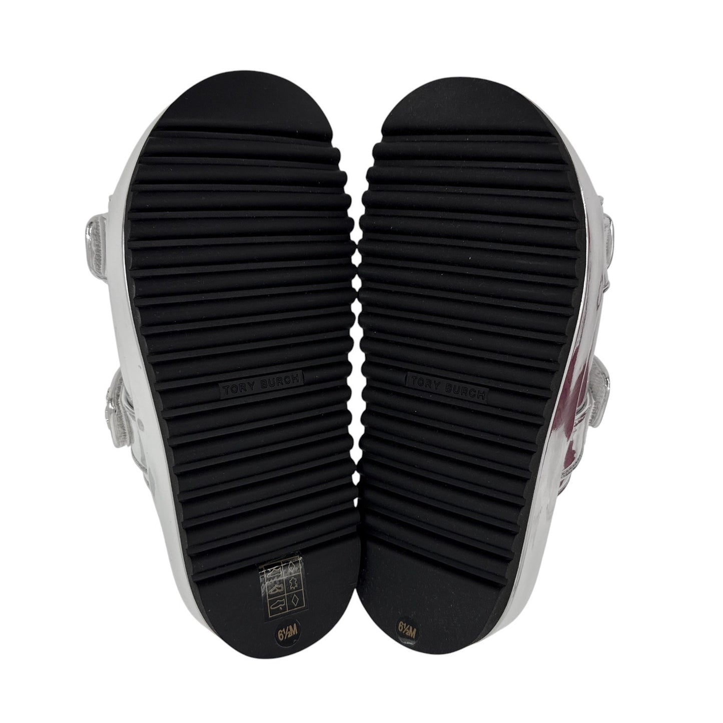 TORY BURCH Kira Sport Slide in Argento 6.5