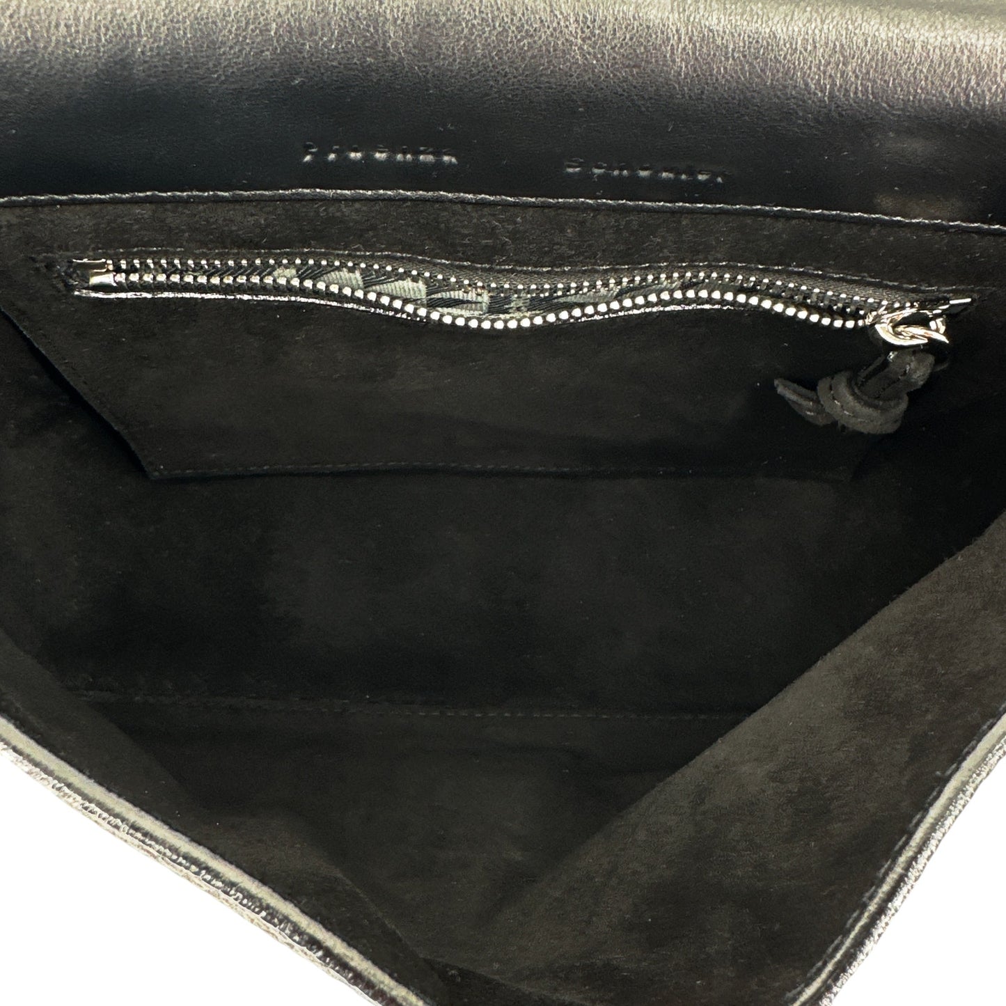 PROENZA SCHOULER PS Courier Two-Tone Chain Bag in Black Pebbled Leather