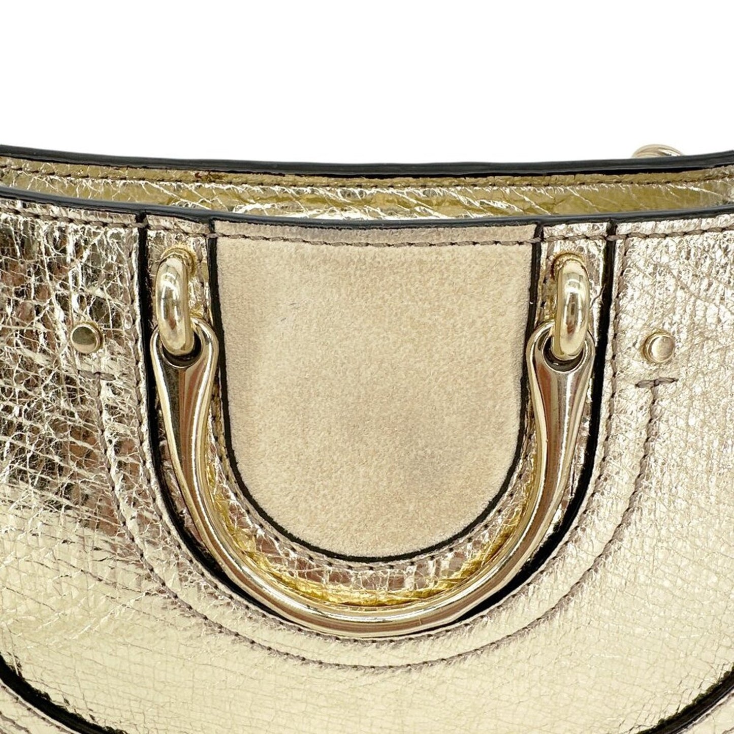 CHLOE Pixie Mini Belt Convertible Bag Metallic