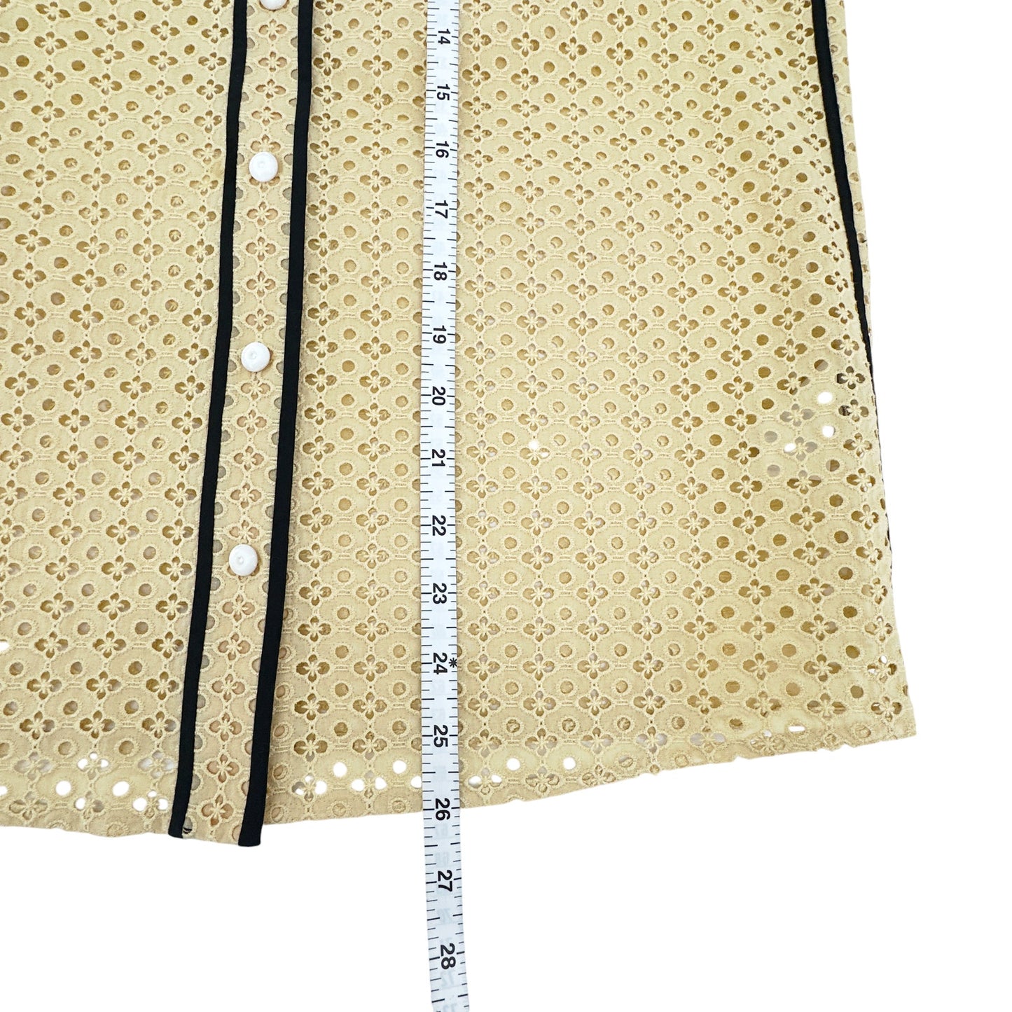 TORY BURCH Honeycomb Eyelet Shirt 4|S