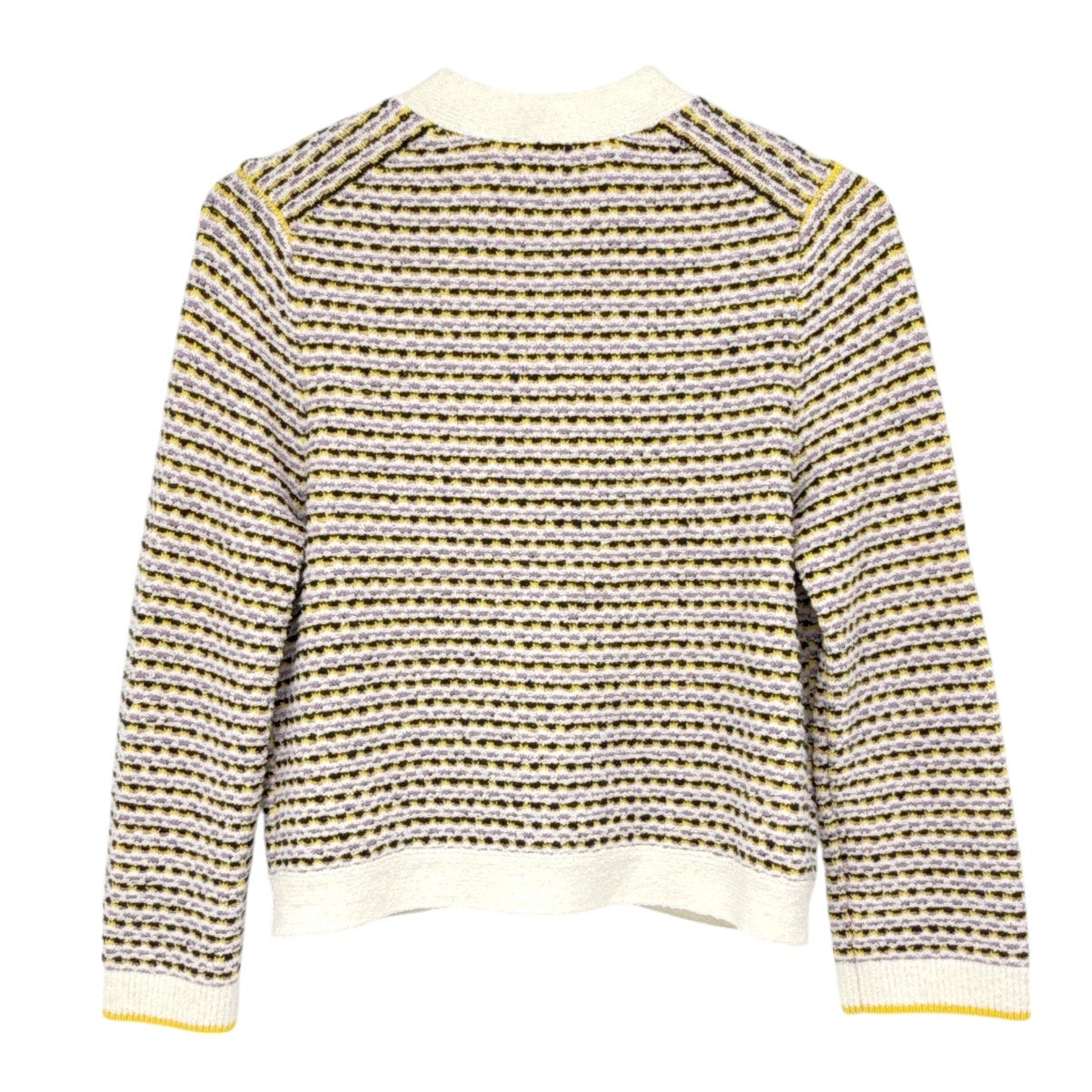 ME+EM Summer Jacquard 3/4 Sleeve Jacket in Cream Multi S