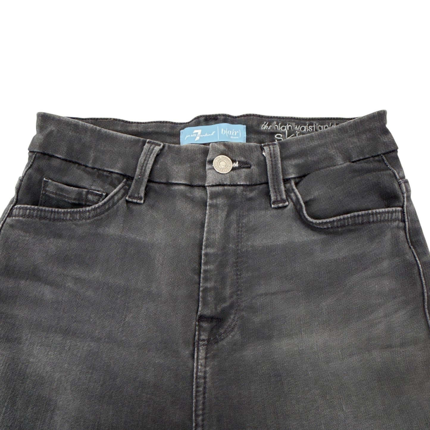 7 for ALL MANKIND b(air) denim The High Waist Ankle Skinny in Grey 24