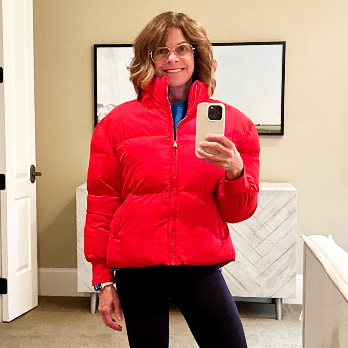 LOVERS+FRIENDS Jillian Puffer Jacket in Red XS