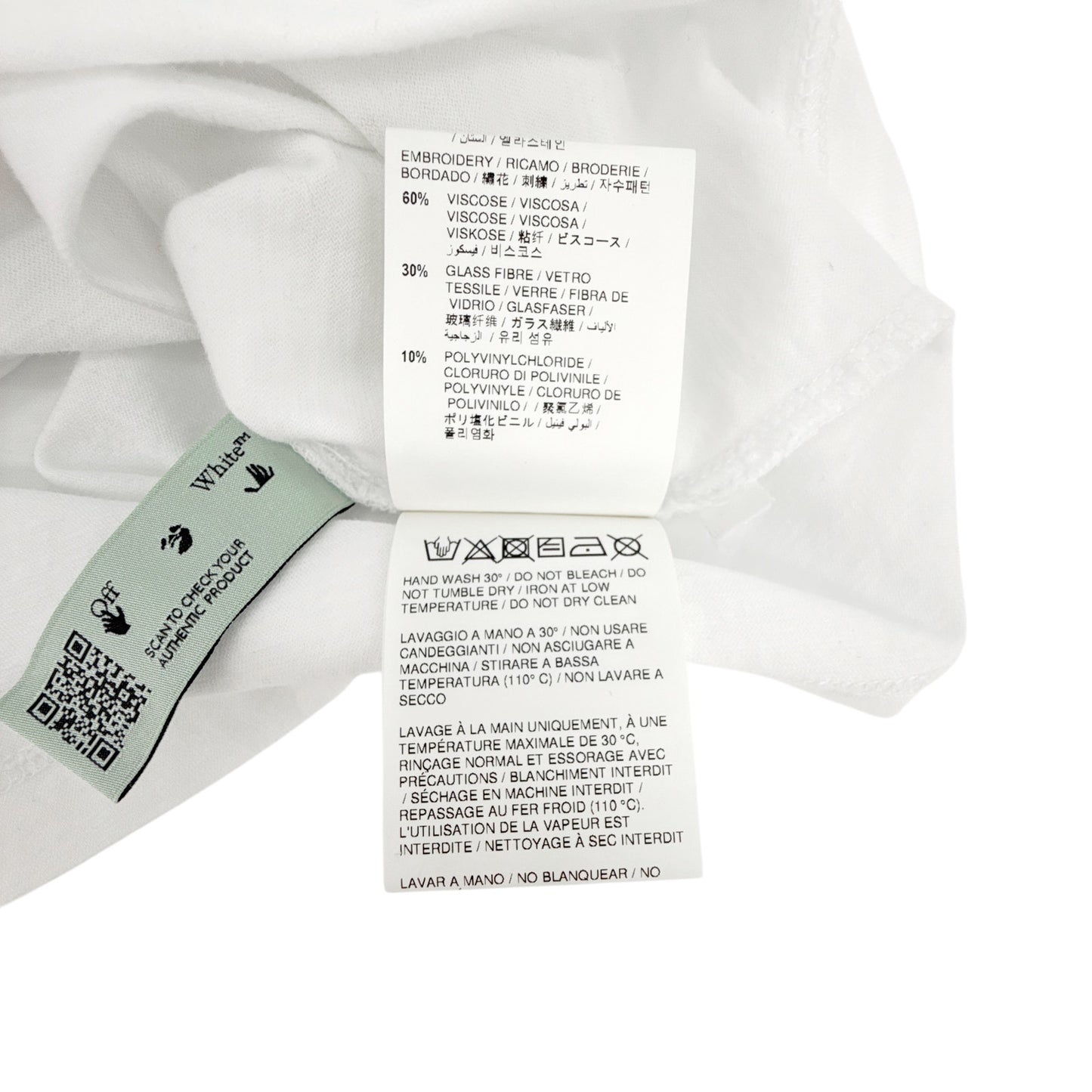 OFF WHITE Embroidered Mini Floral Arrows Tee S