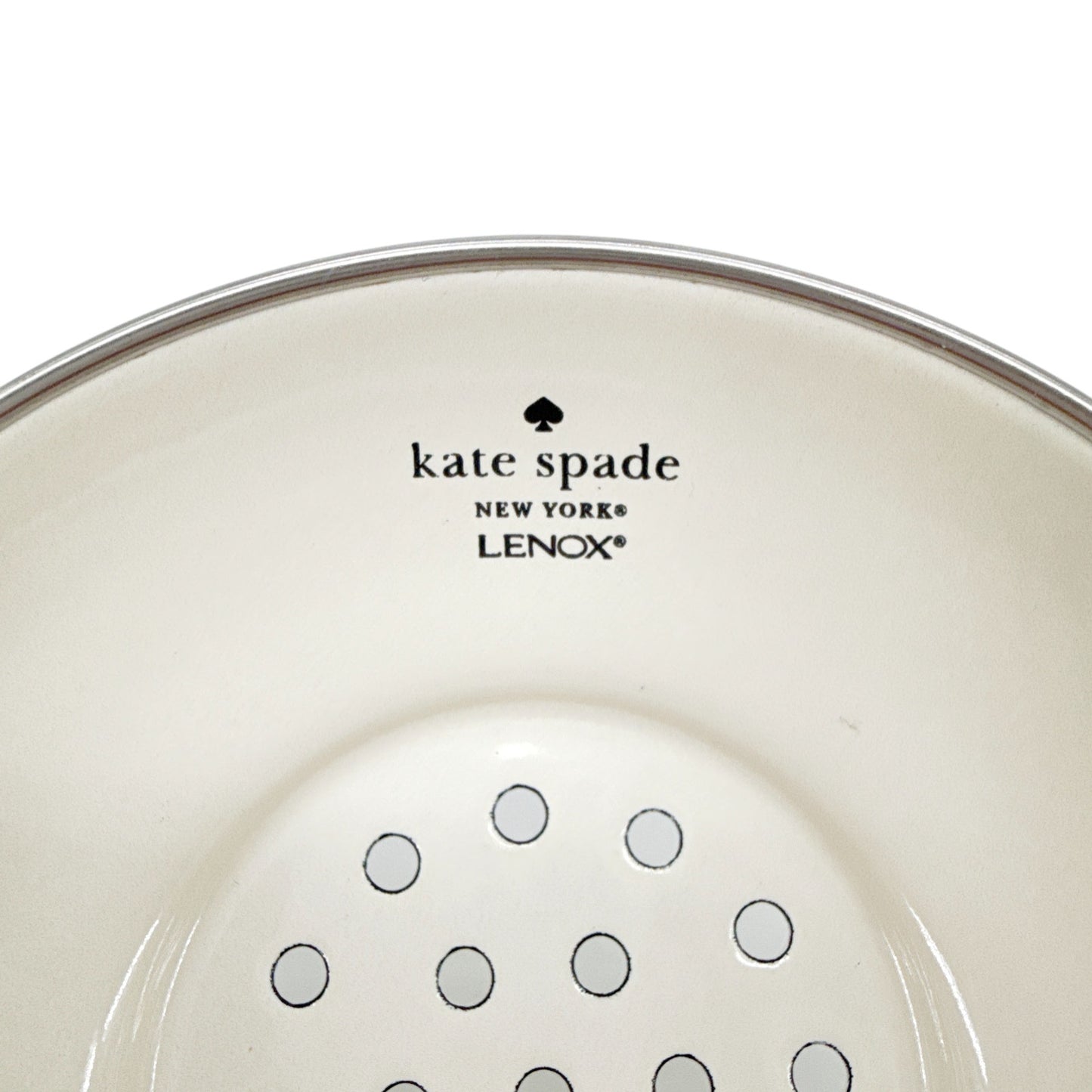 KATE SPADE New York All in Good Taste Deco Dot Colander Strainer by Lenox