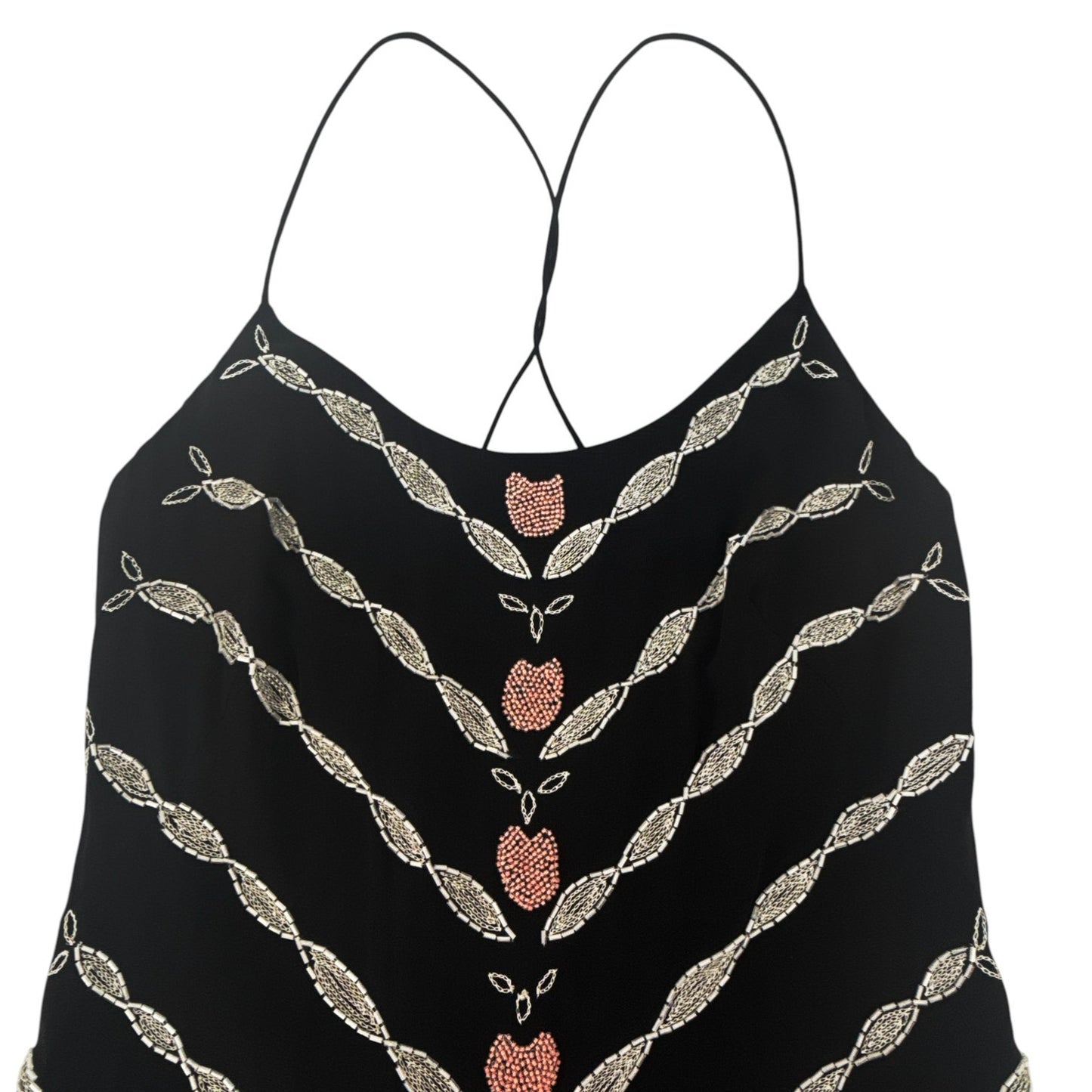 NICOLE MILLER Collection Beaded Silk Dress in Black 2|XS