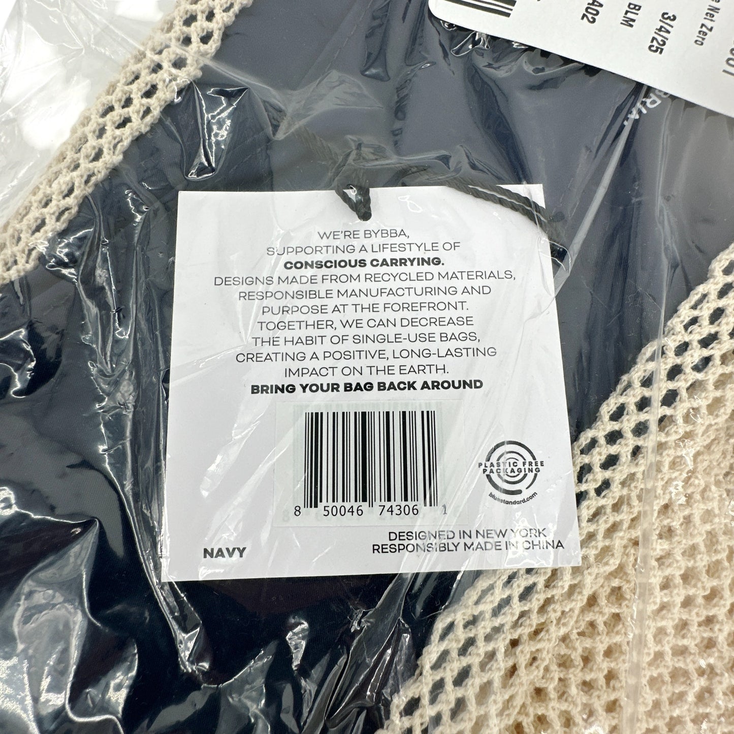 BYBBA The Net Zero Bag in Navy