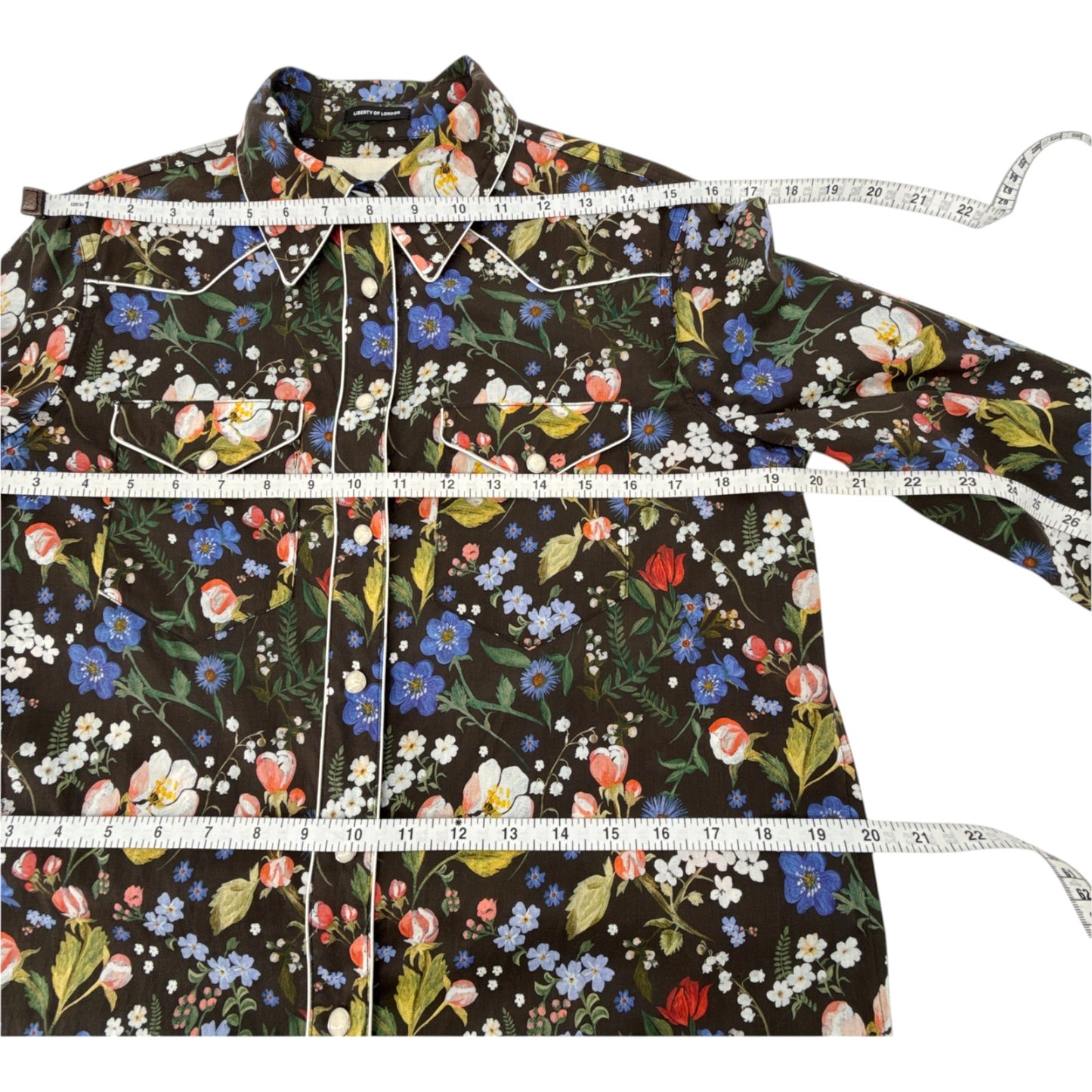 R13 x LIBERTY of LONDON Cowboy Dress in Black Floral S