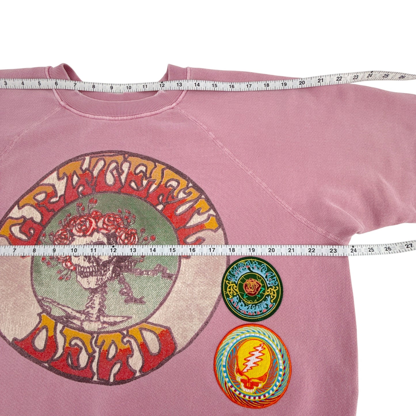 MADEWORN Grateful Dead Shrunken Sweatshirt in Petal M