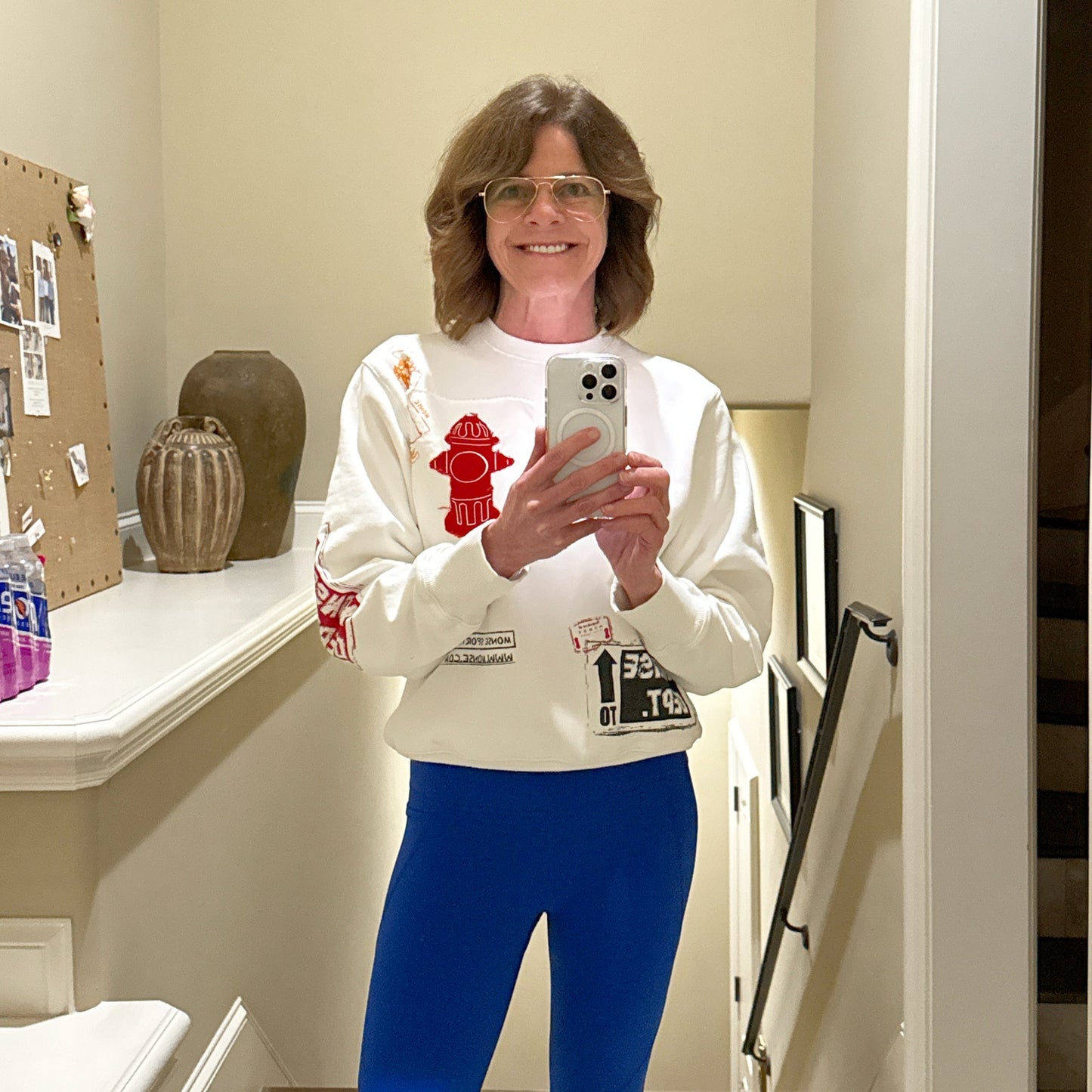 MONSE Scrapbook Patch Sweatshirt in Ivory XS